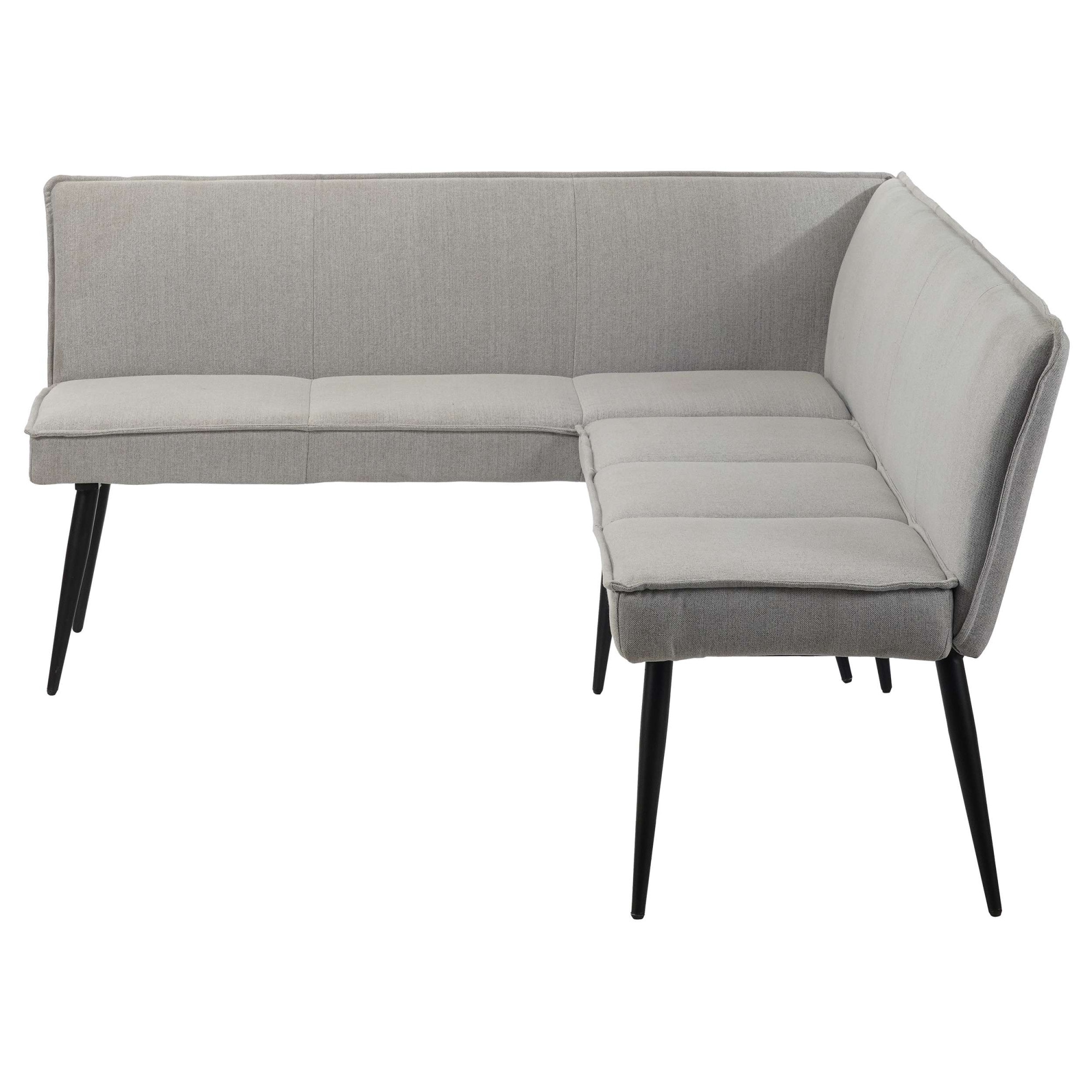 GOODproduct Banc de salle à manger »Ianna« schwarze Metallbeine, pflegeleichtem Webstoff Bezug, Breite 193 cm