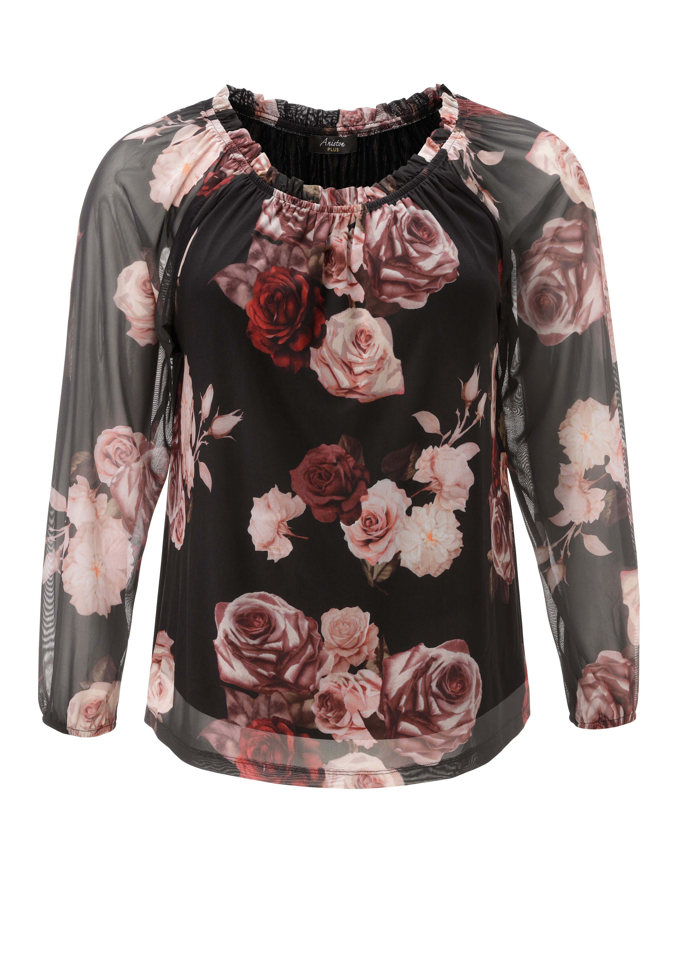 Aniston PLUS Carmenshirt in modischen Blumenprint - NEUE KOLLEKTION