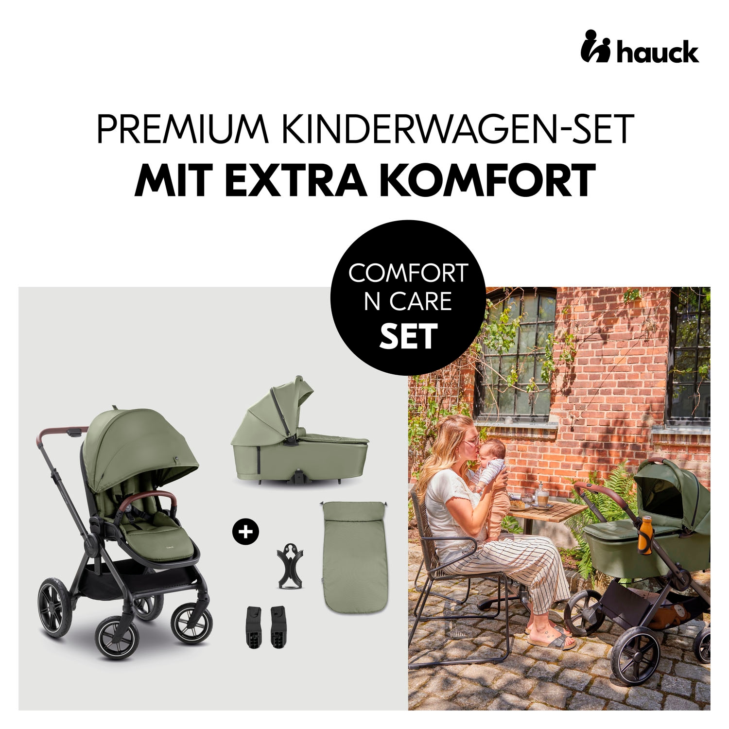 Hauck Kombi-Kinderwagen »Comfort N Care« 22 kg Belastbarkeit bis 22 kg