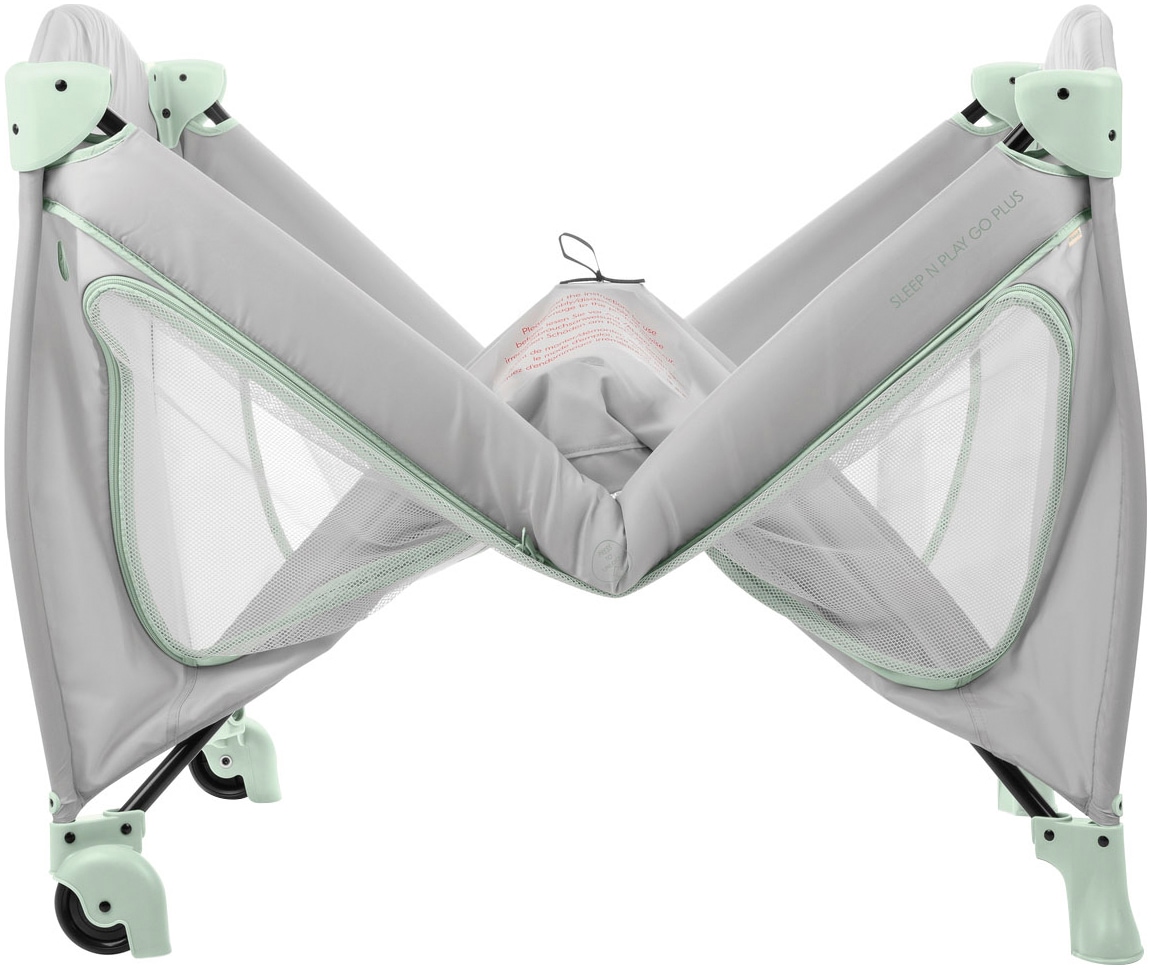 Hauck Baby-Reisebett »Sleep N Play Go Plus, Dusty Mint« mit integrierten Rädern; Vorderausstieg