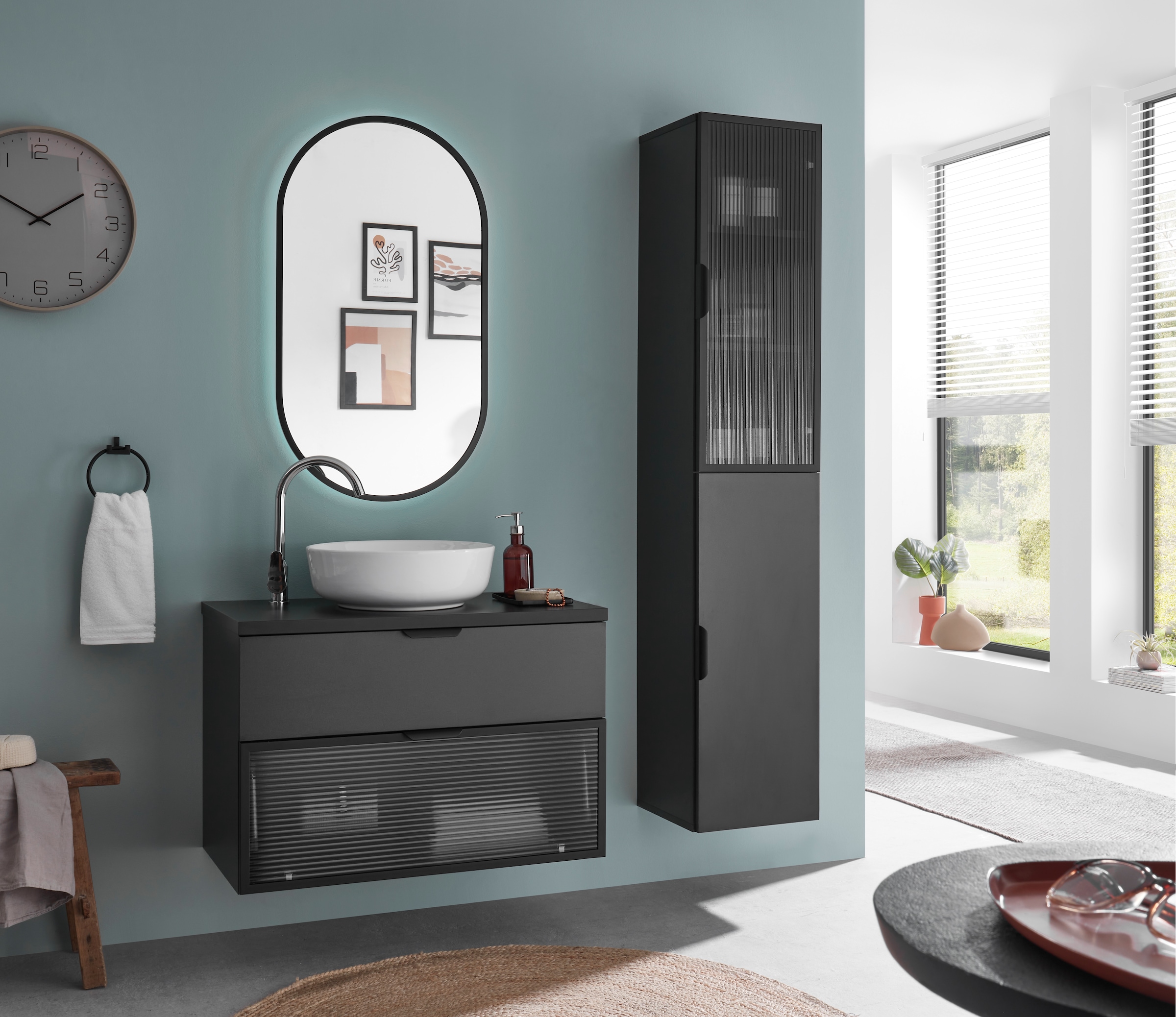 BASIC by Balculina Hochschrank »Diosa B/H/T 35x170x33 cm« 1 Stk. tlg. Breite 35cm, Softclose, Alurahmen