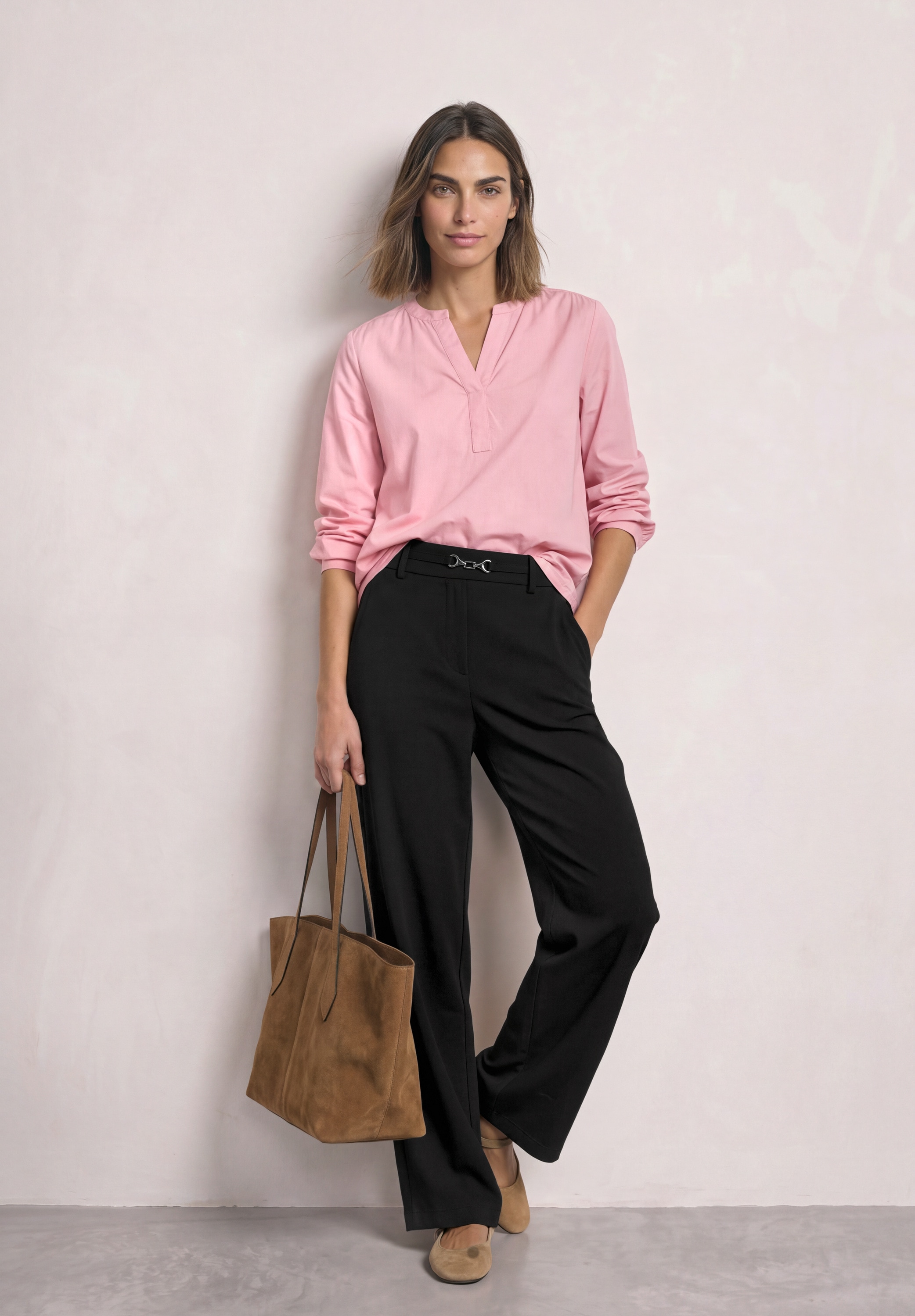 STREET ONE Pantalon en tissu »Style Amalie«  avec élastique et boucle / stretch
