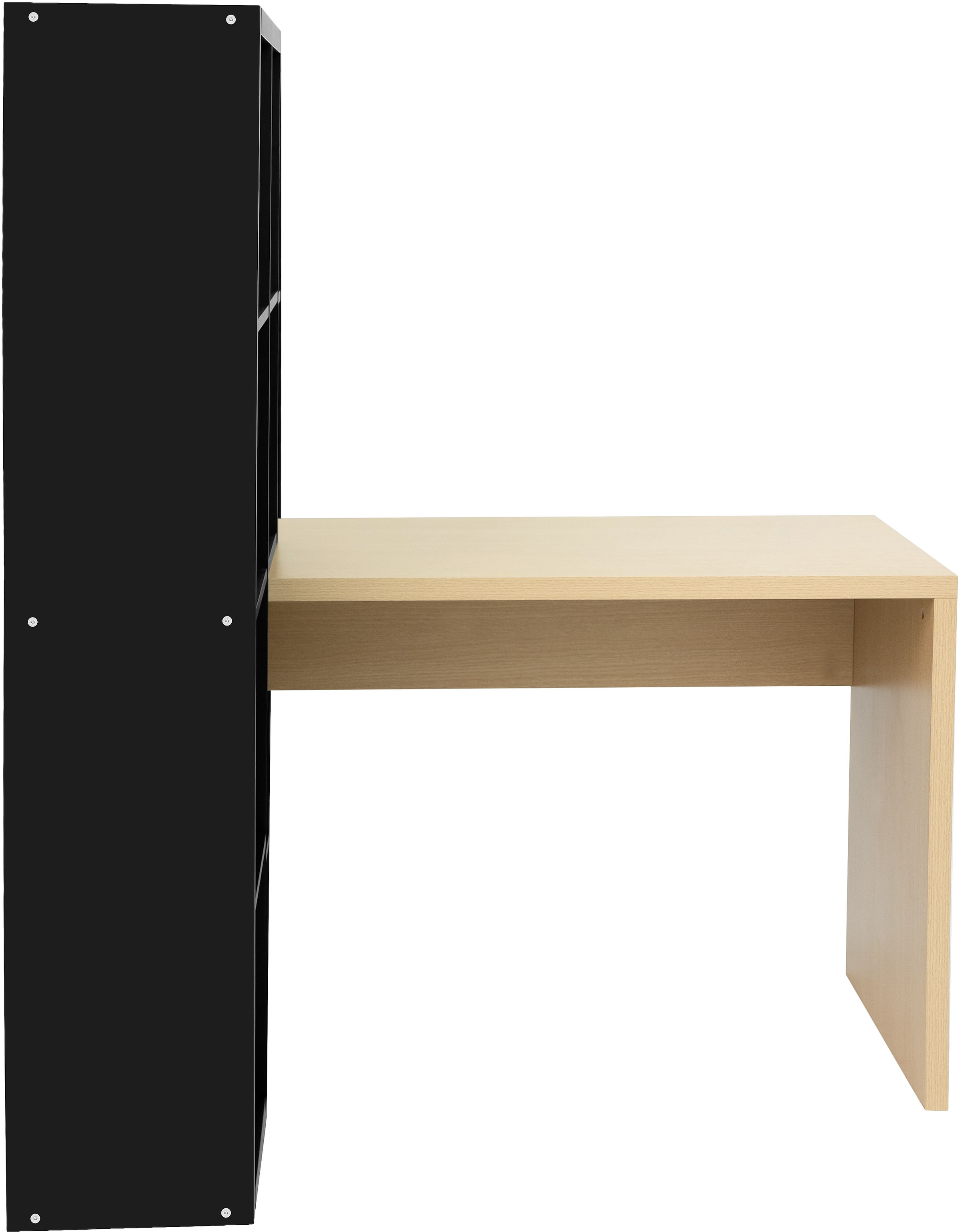 GOODproduct Regal-Schreibtisch »Triest, Computertisch mit Raumtrenner, Breite 156 cm« , Regalelement flexibel montierbar, 6 Fächer, Tischbreite 120 cm