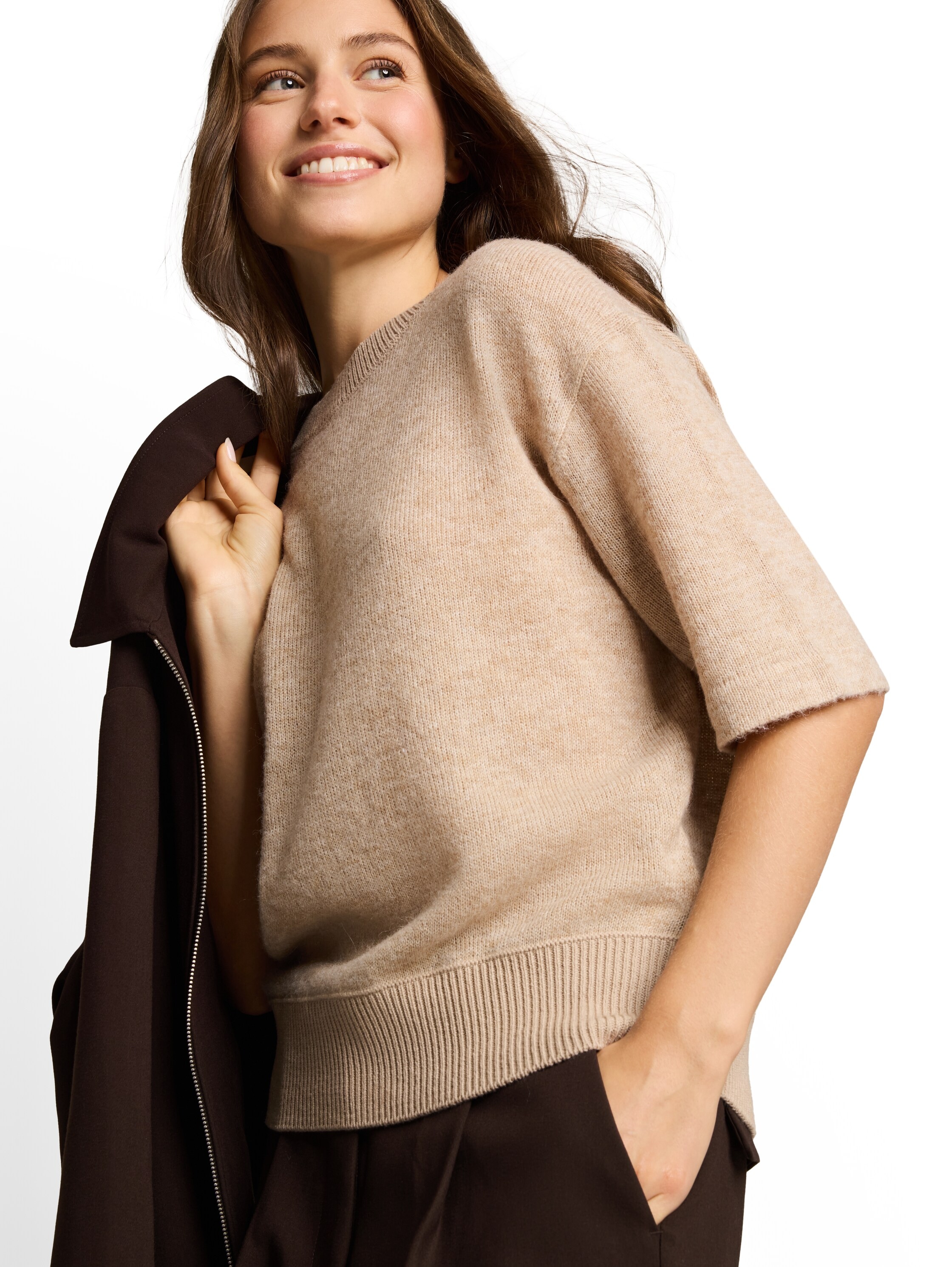 TOM TAILOR Pull en tricot »Regular« pull tricot d'été / manches courtes