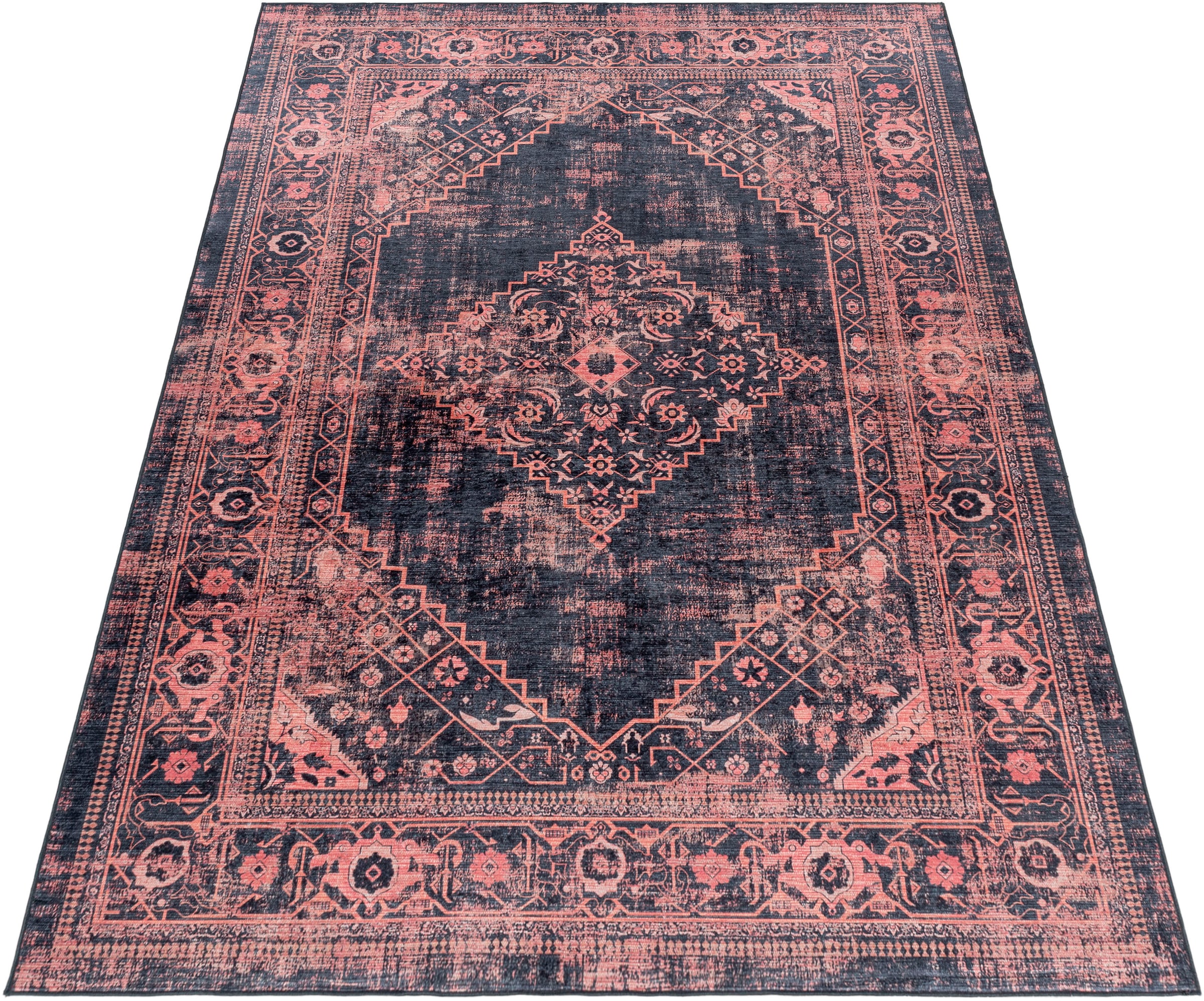 Ayyildiz Teppiche Tapis »FIESTA 4301  , auch als Läufer« Rectangulaire 6 mm Höhe Tissu plat facile d'entretien, vintage moderne, look oriental