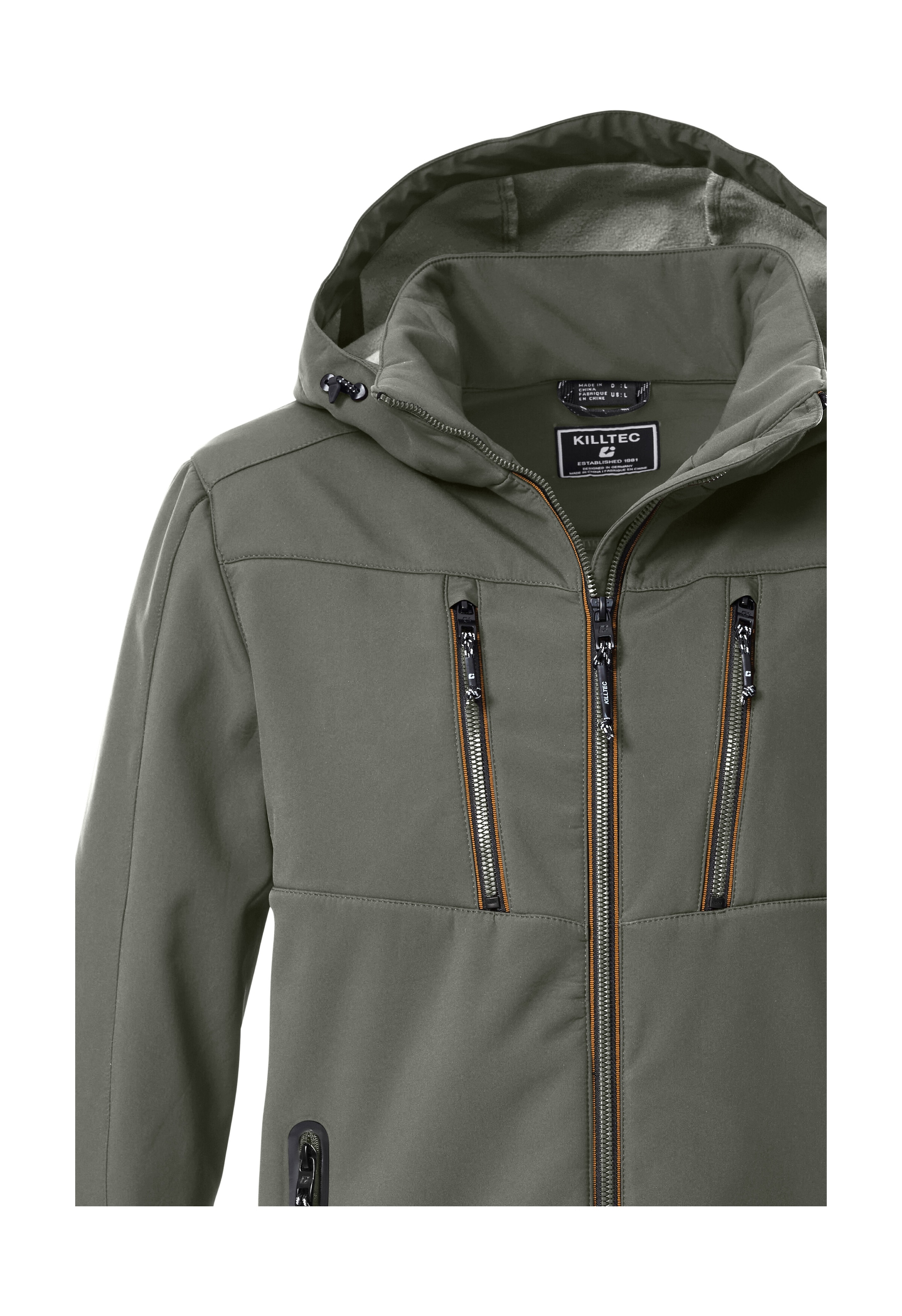 Killtec Softshelljacke »KOW 79 MN SFTSHLL JCKT« Wasser- und windabweisende Softshelljacke, abnehmbare Kapuze