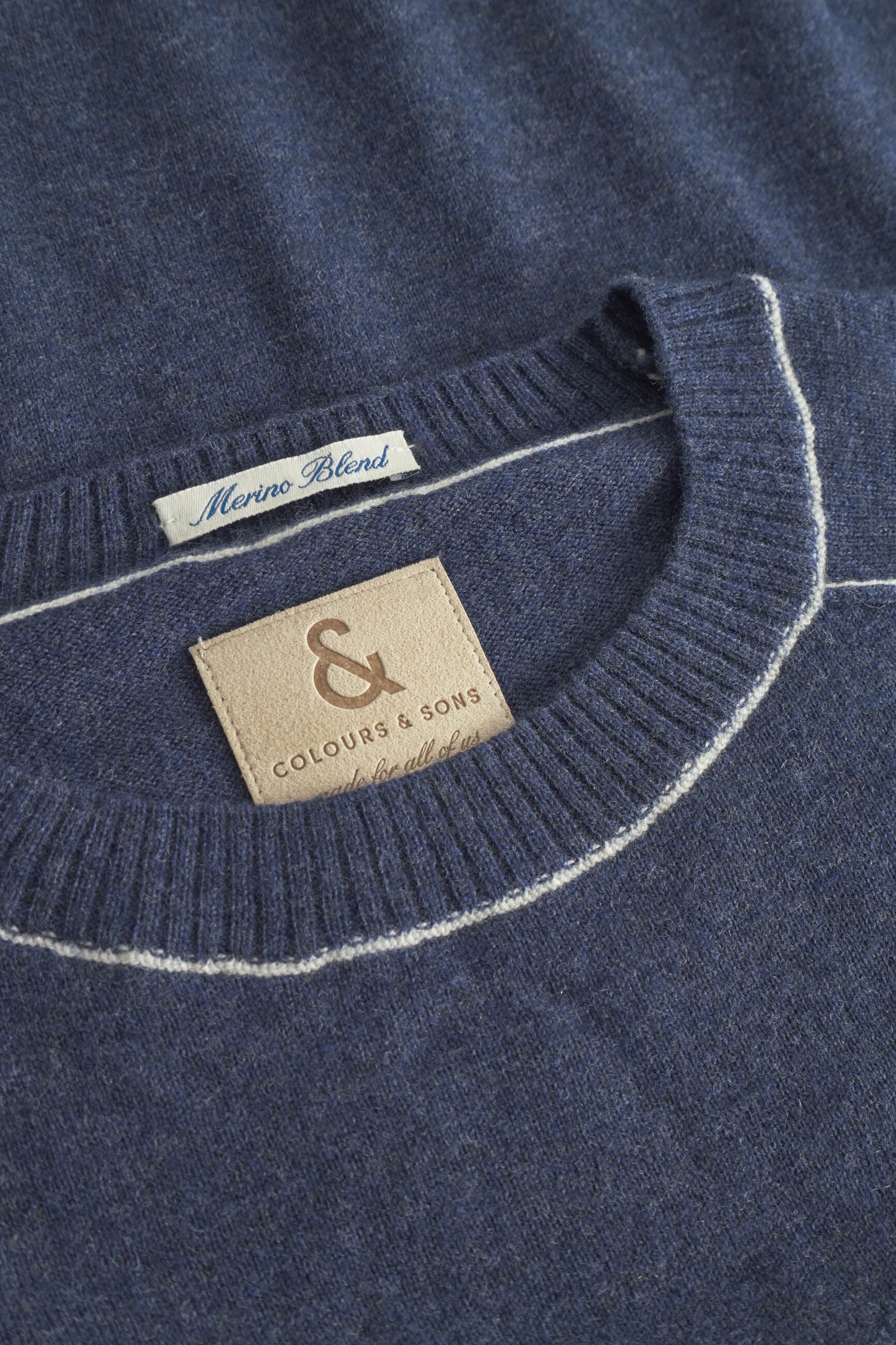 colours & sons Strickpullover »colours & sons Pullover Roundneck-Merino Blend«