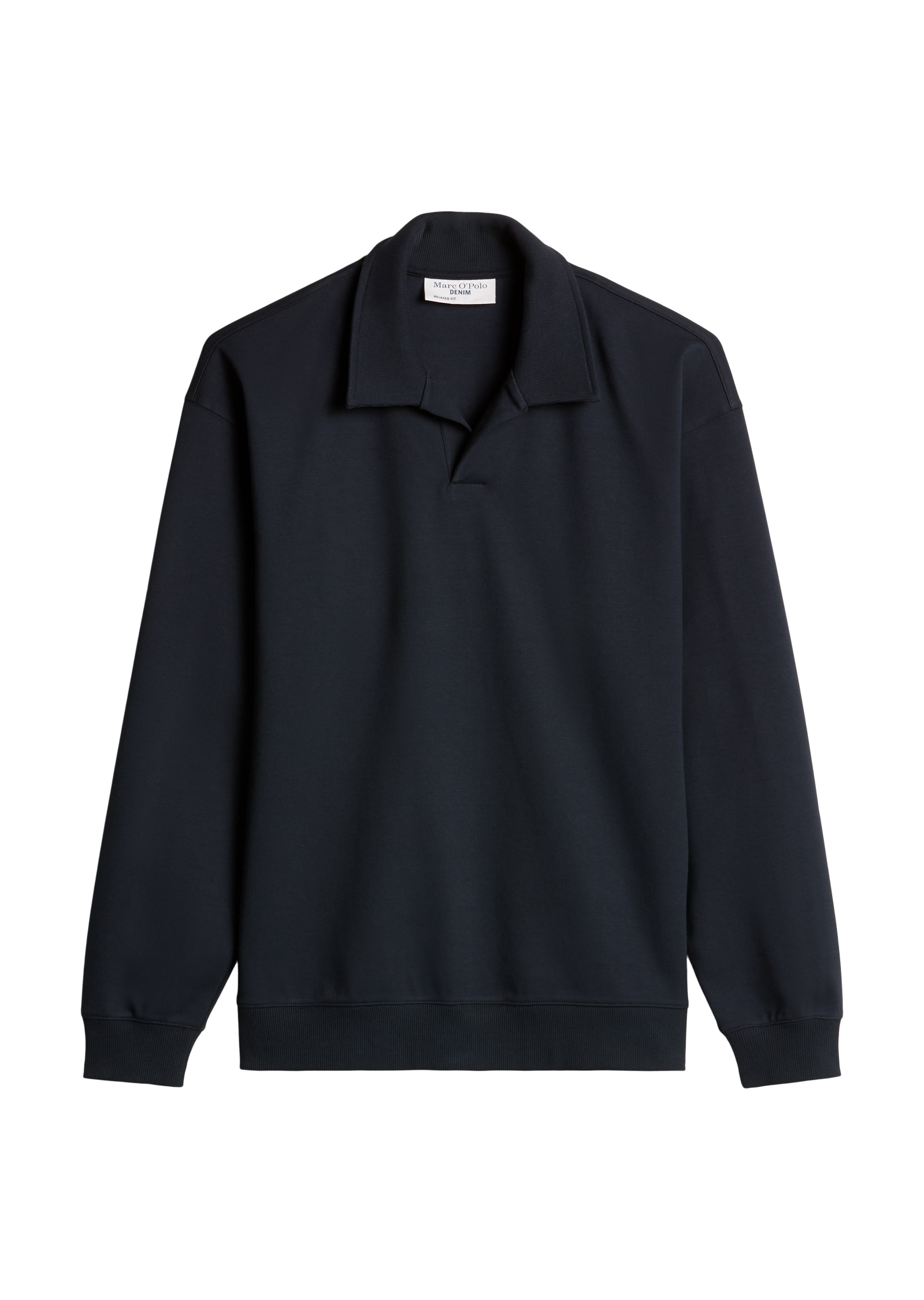 Marc O'Polo DENIM Polo à manches longues Sweat-shirt polo regular en jersey interlock lourd