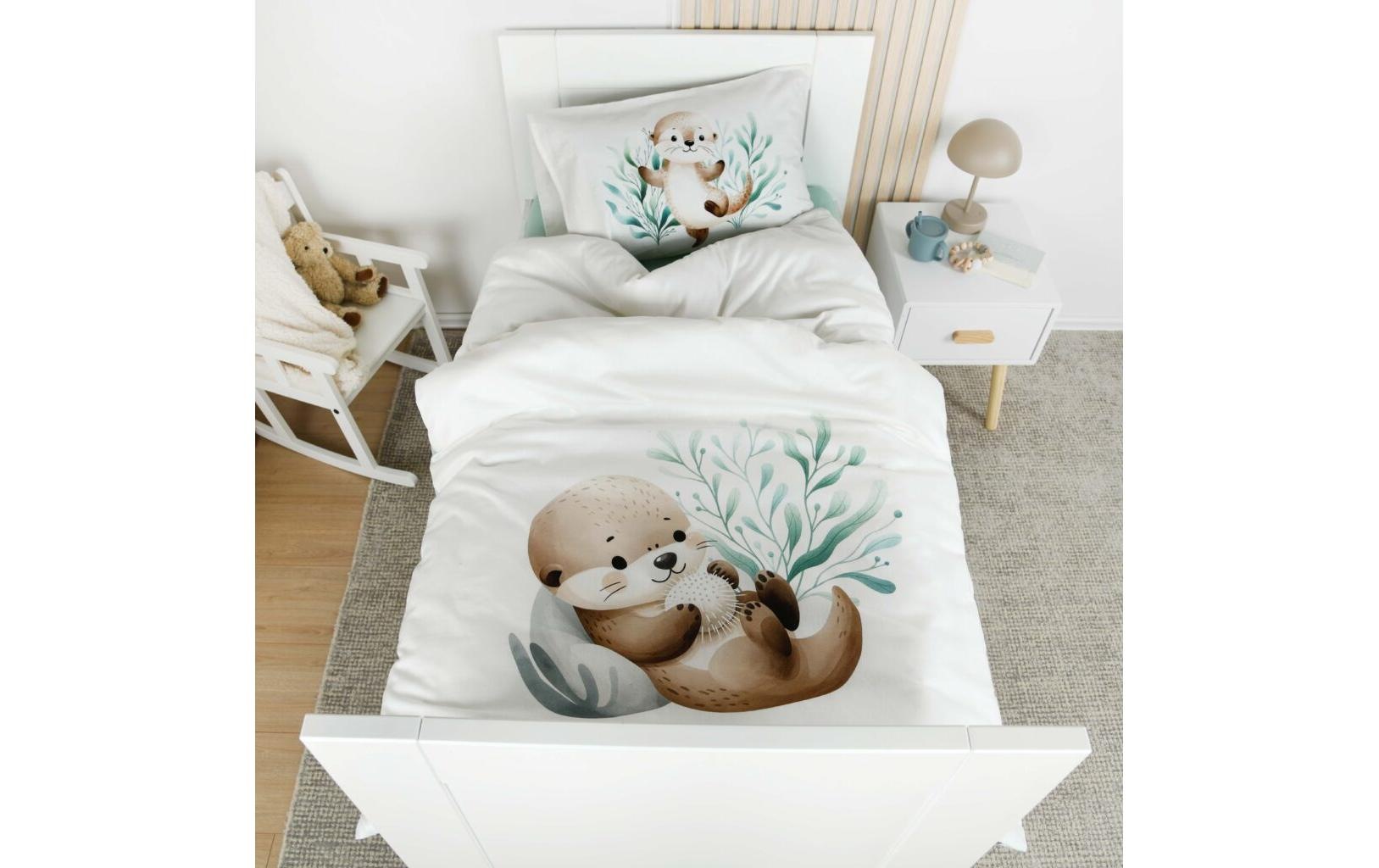Herding Linge de lit pour enfants »Schnuffel-Otter« 2 Wendebettwäsche