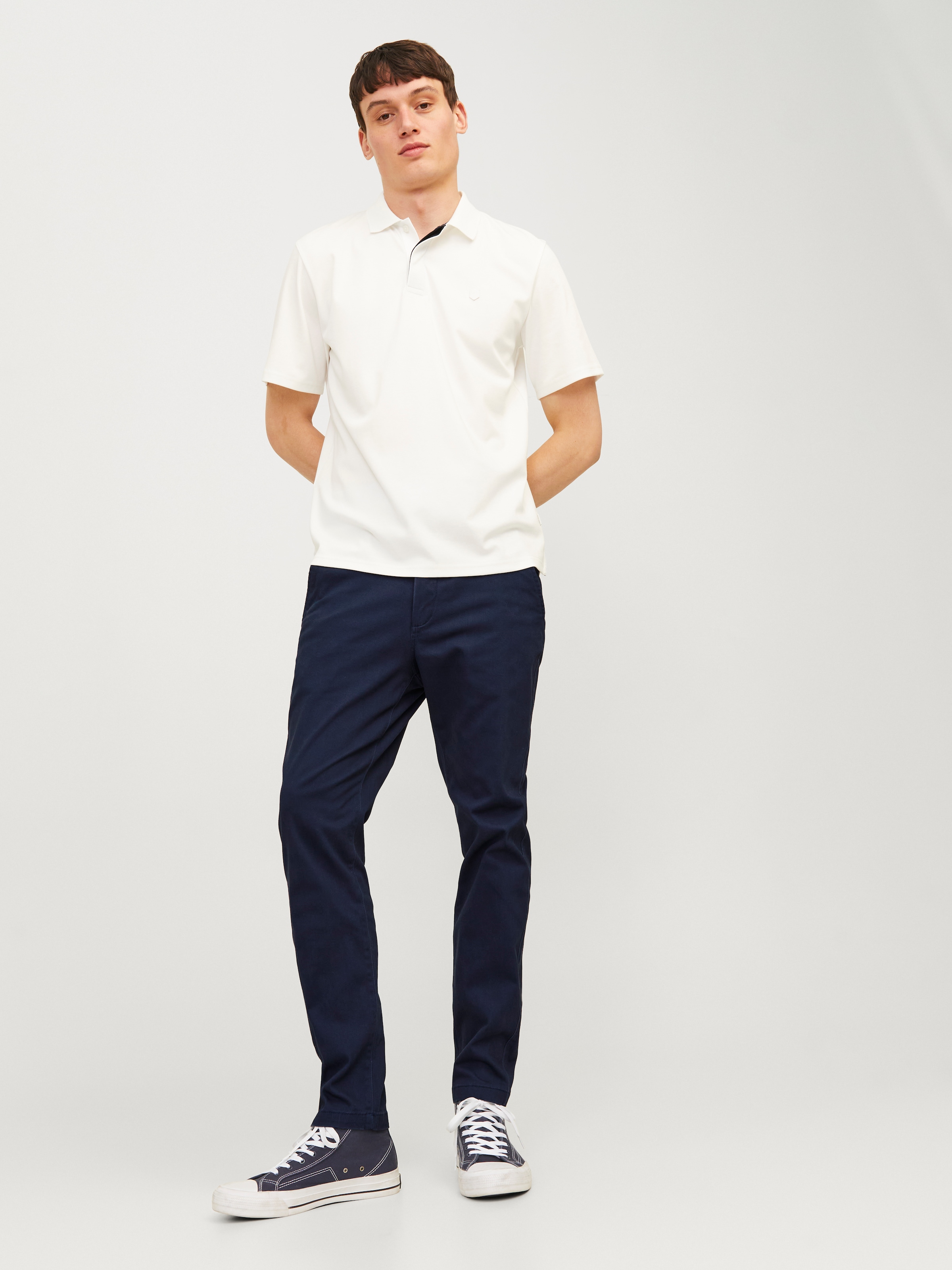Jack & Jones »JPSTMARCO mit schmalem Bein und pflegeleichtem Stoff«  washed, modisch, schmal, Baumwollmischung
