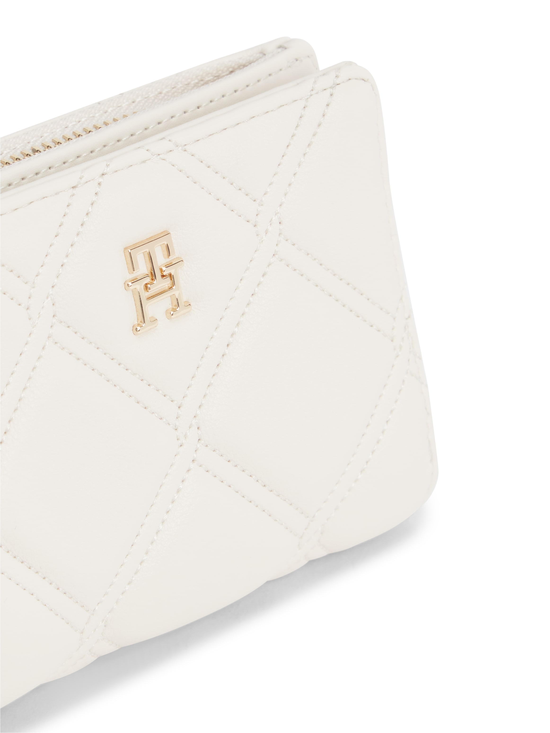 Tommy Hilfiger Geldbörse »TH FEMININE BIFOLD« Damen Geldbeutel, Portemonnaie mit goldfarbenem TH-Logoelement