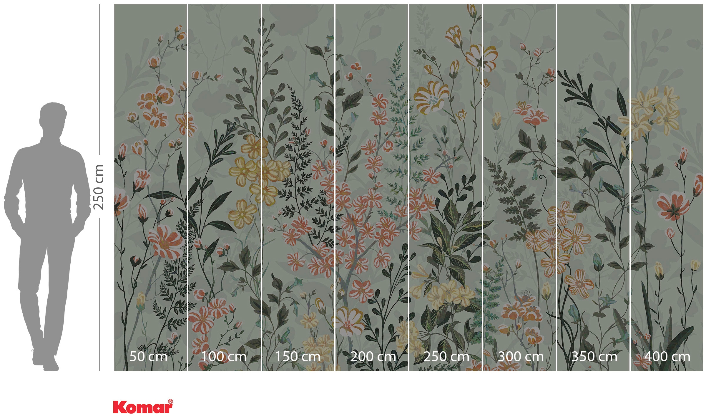 Komar Papier peint intissé »Digitaldruck Vlies -  Hay Meadow - Grösse 400 x 250 cm« imprimé Wohnzimmer, Schlafzimmer