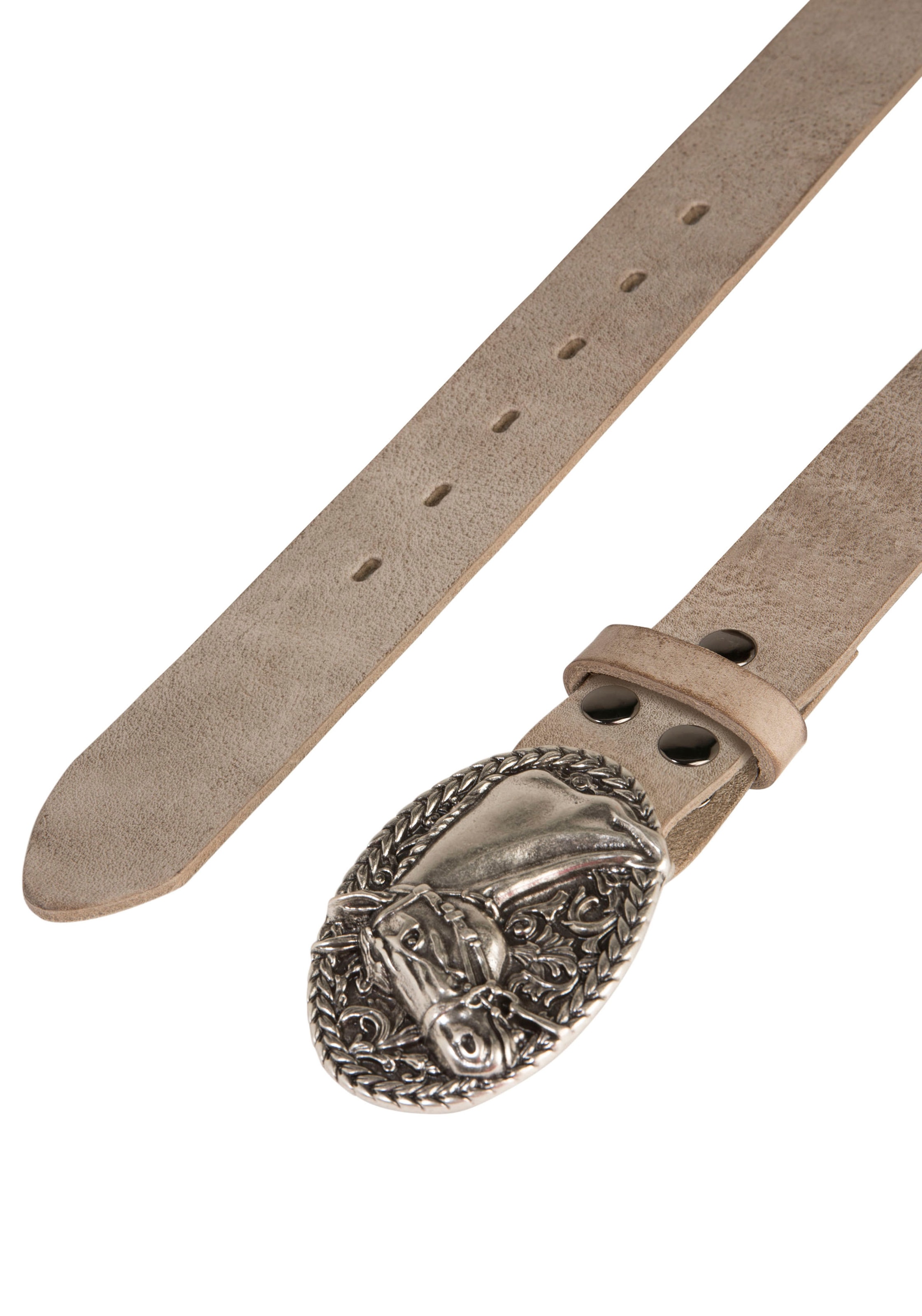 Rettungsring Gürtel Ledergürtel mit austauschbarer Schliesse »Pferdekopf Oval«