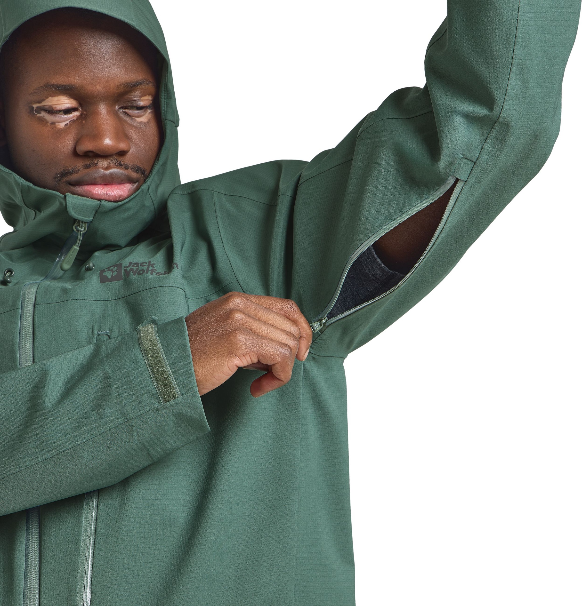 Jack Wolfskin Veste de trekking »KAMMWEG 3L JKT M« avec capuche avec TEXAPORE ECOSPHERE, étanche, coupe-vent, respirant