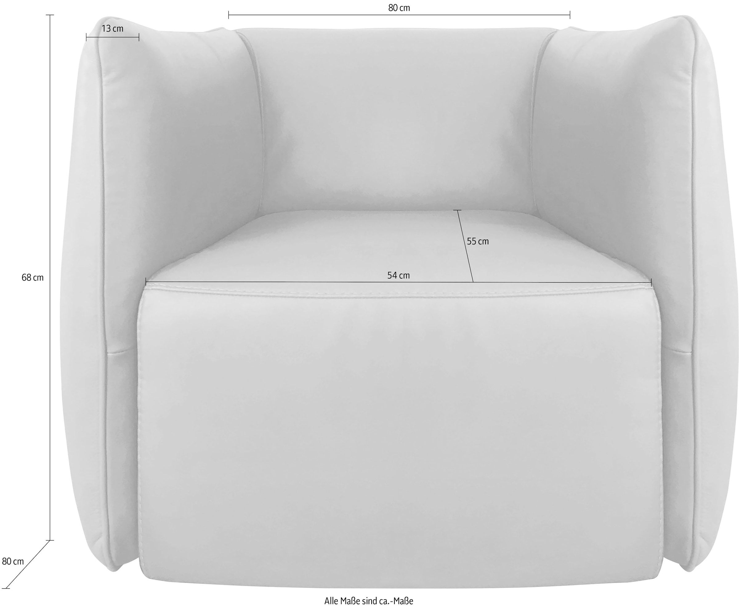 Egoitaliano Fauteuil »Ludo Loungesessel, Designsessel, Clubsessel, elegant und zeitlos« avec un excellent confort d'assise, fauteuil solitaire