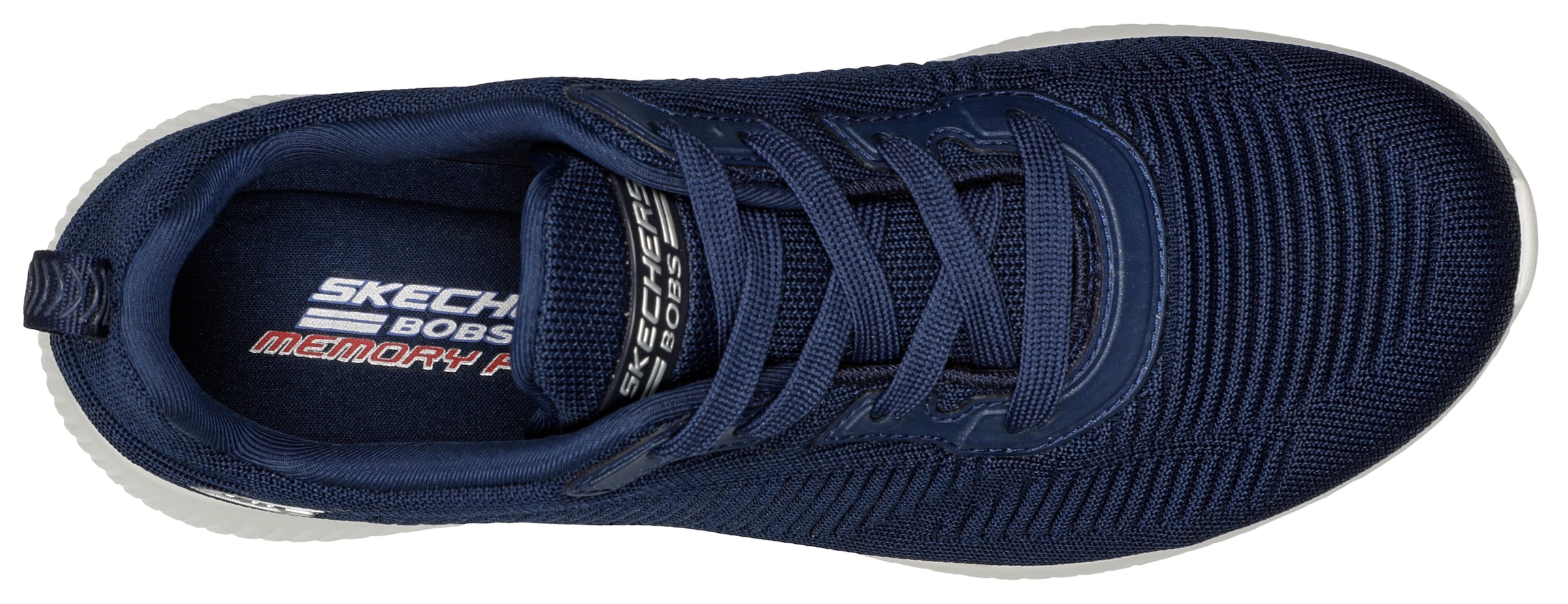 Skechers Sneakers »BOBS SQUAD - TOUGH TALK«  Schnürschuh, Freizeitschuh, Trainingsschuh in Strick-Optik