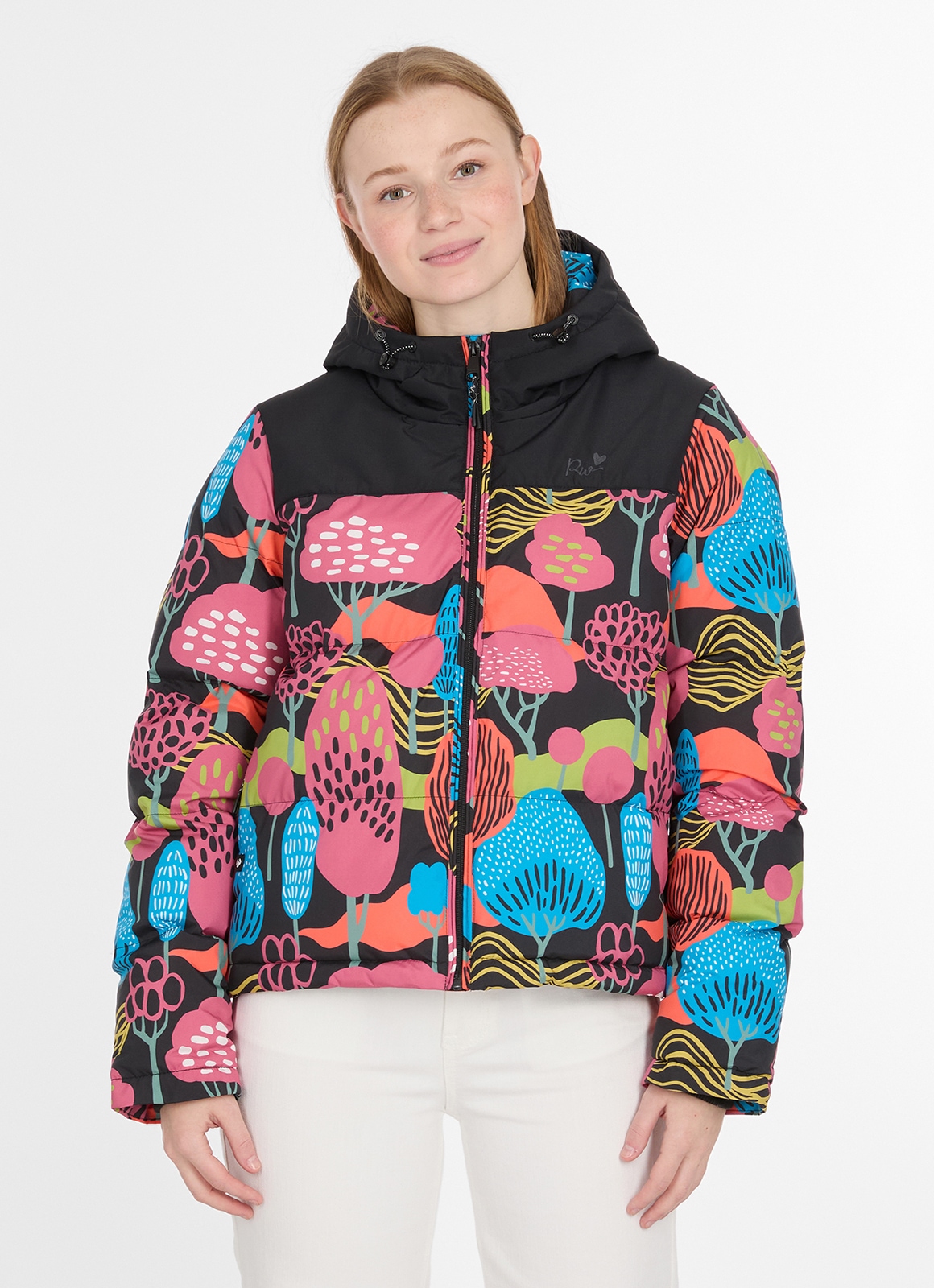 Ragwear Steppjacke »AMAZZE PRINT« mit Kapuze Reissverschluss mit Kinnschutz