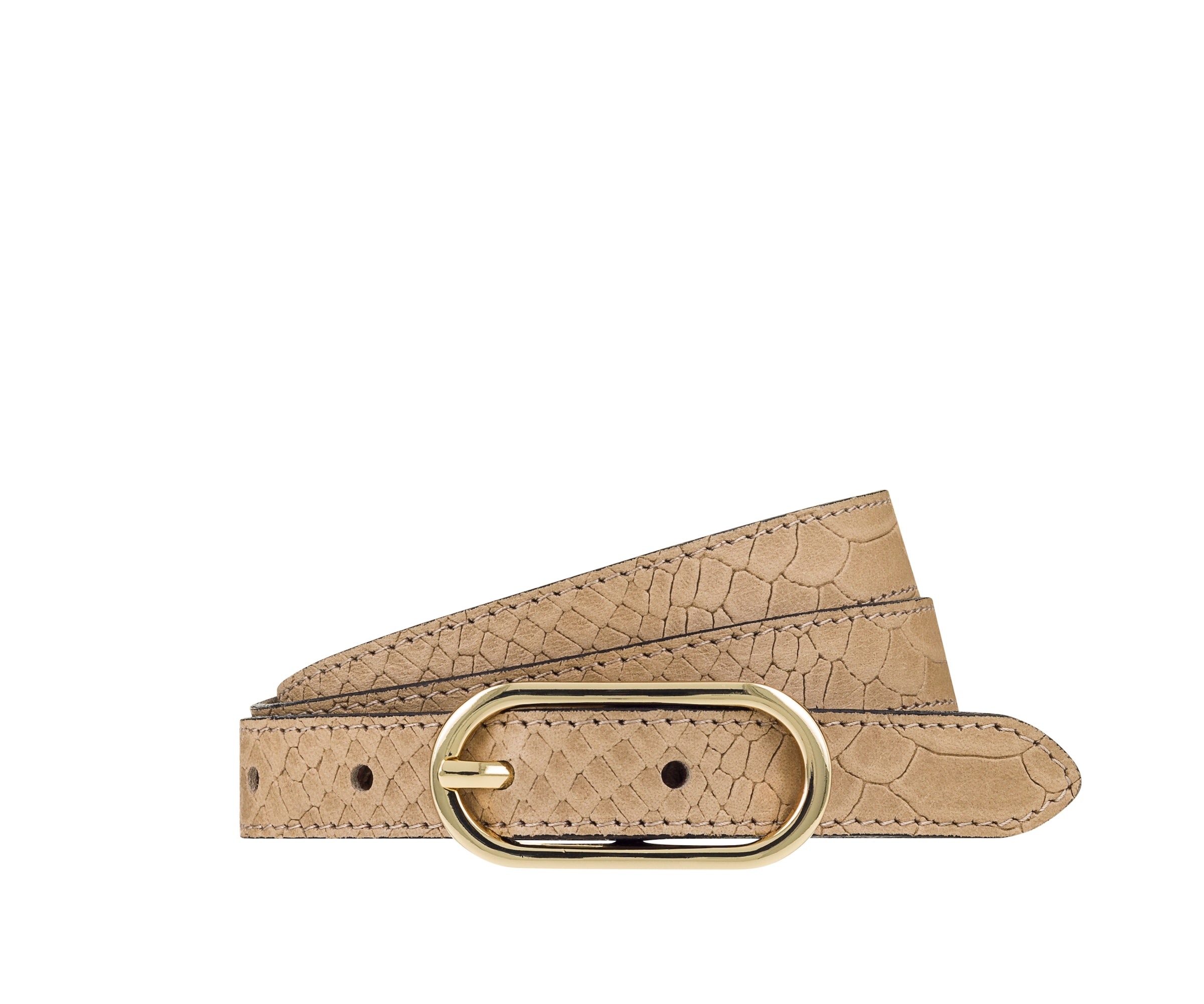 Tamaris Ledergürtel 2 cm breit, Doppelschliesse, gemustert