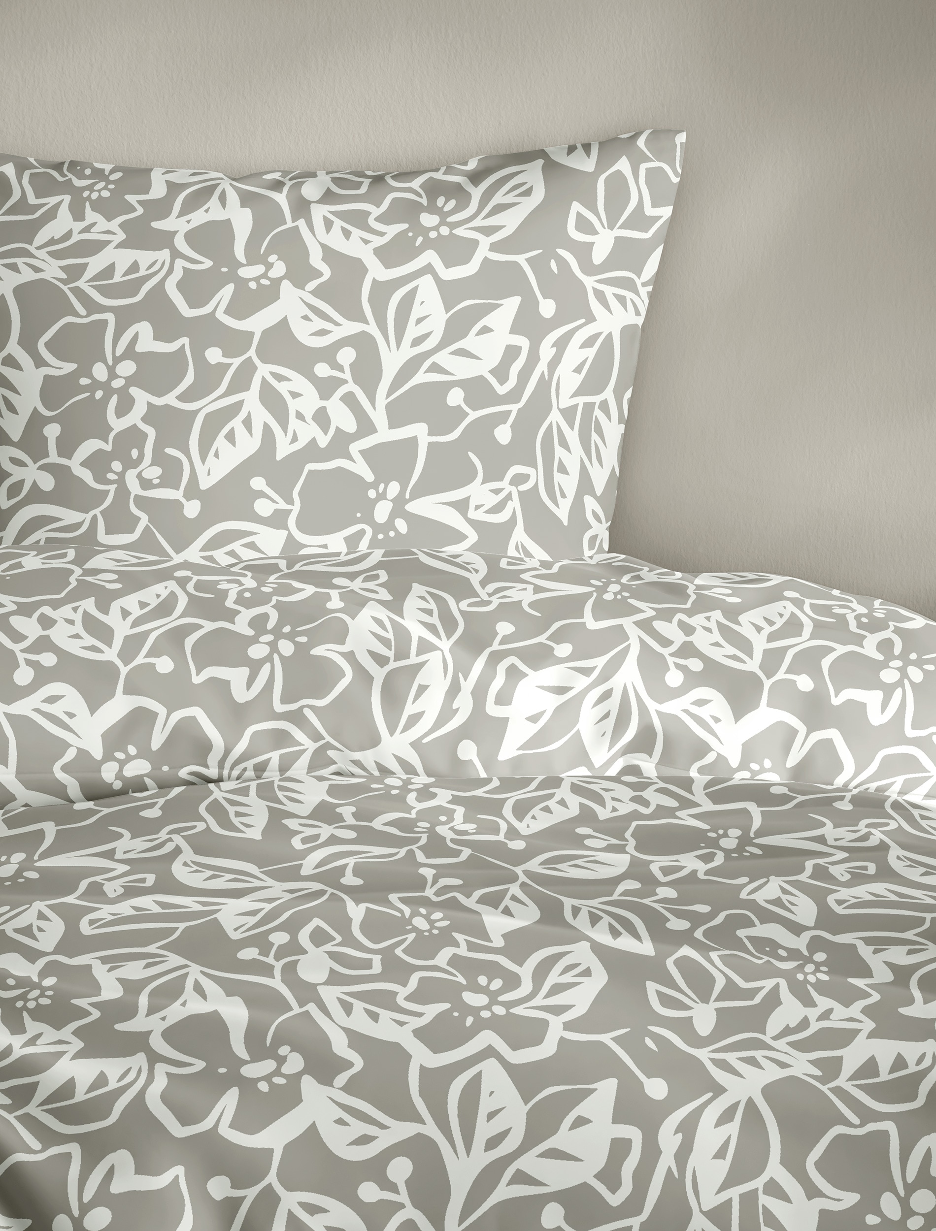 BIERBAUM Bettwäsche »4174« 2 Stk. tlg. Mako-Satin, 100 % Baumwolle, pflegeleicht