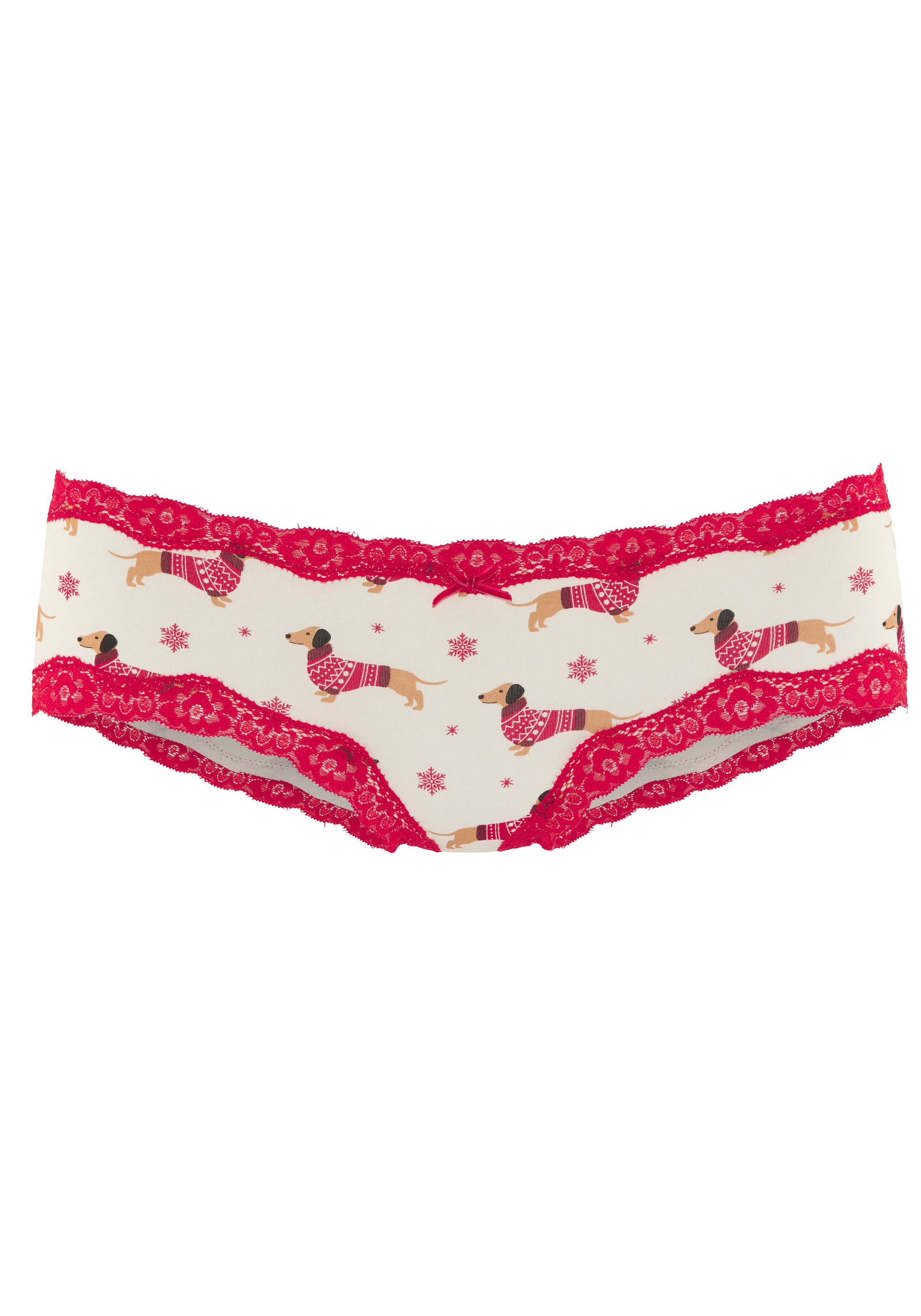 LASCANA Hipster Paquet, 2 cuis avec dentelle florale