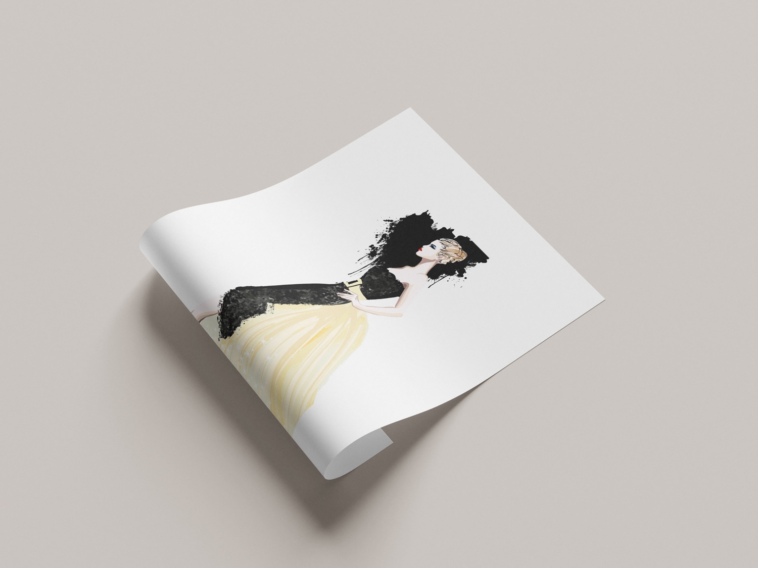 GOODproduct Poster »Frau mit Kleid« Bilder von Frauen | Fashion | Frau | Herz | Herzbilder | Magazincover | Mode | Modebilder 1 Stk. tlg. HD Premium Druck