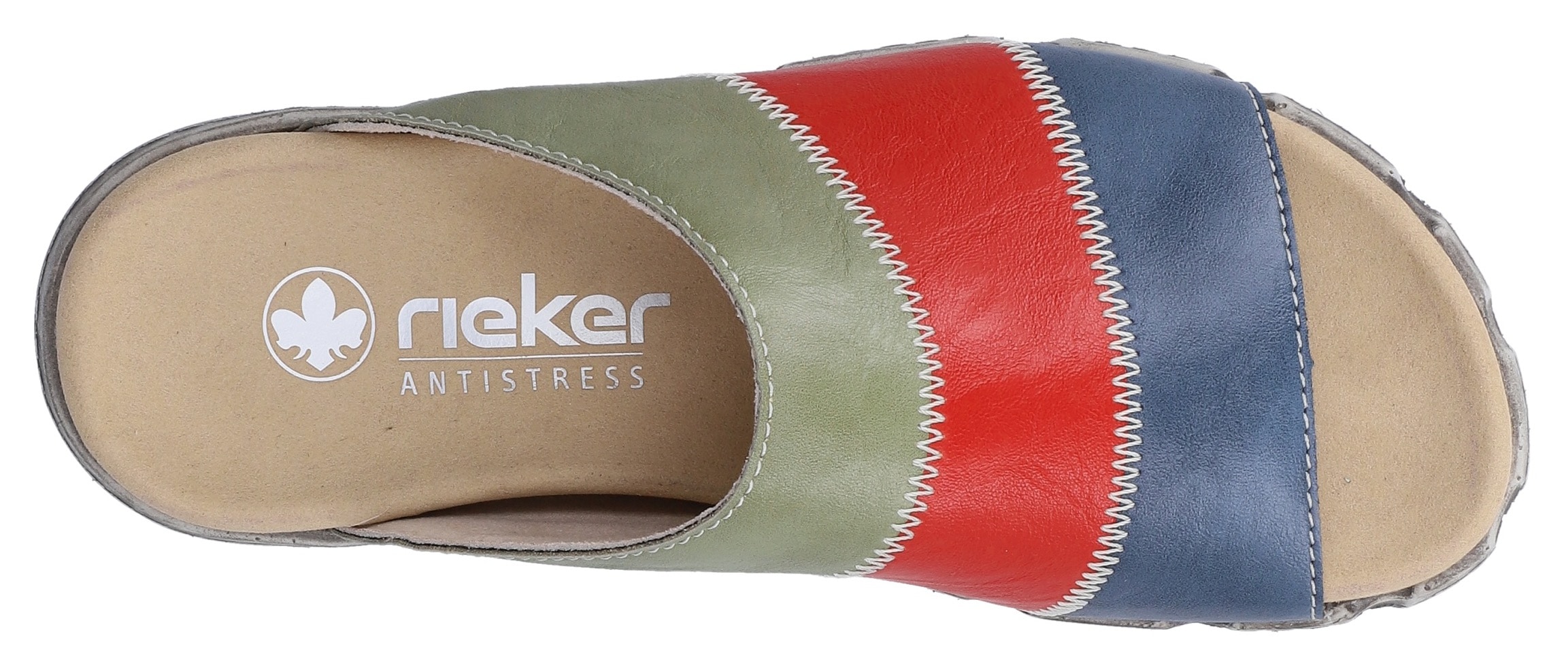 Rieker Pantolette  Chaussure d'été, chausson d'intérieur aspect patchwork