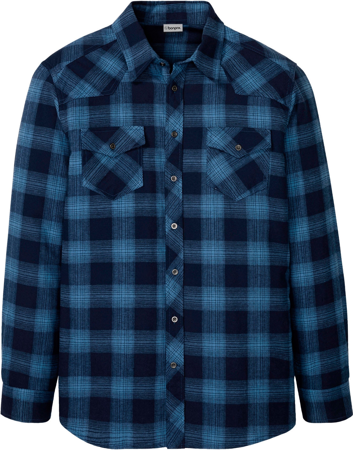 bonprix Chemise en flanelle Regular Fit, en flanelle de coton, à motif carreaux, col Kent