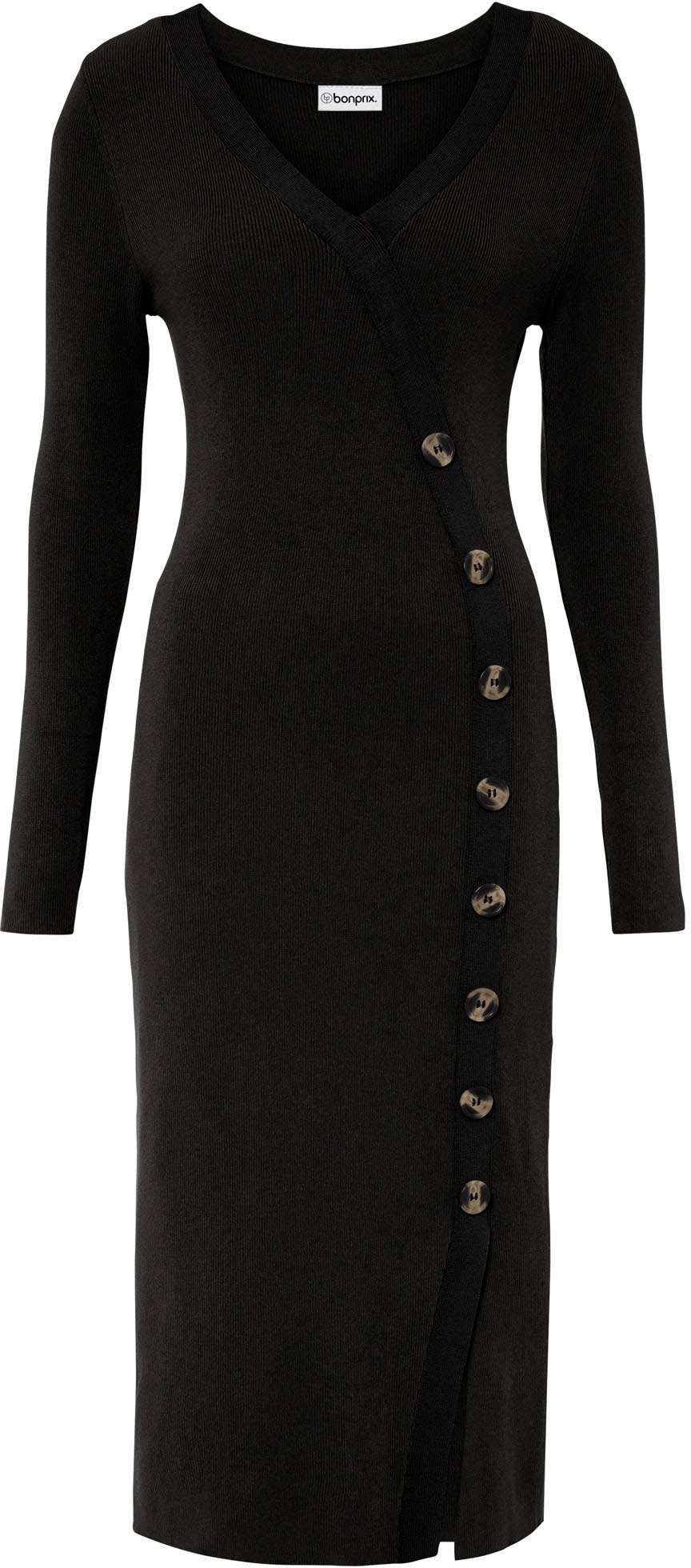 bonprix Robe en tricot »Strickkleid aus Viskose-Mix« für eleganten Look, aus Viskose-Mix, figurbetonte Passform