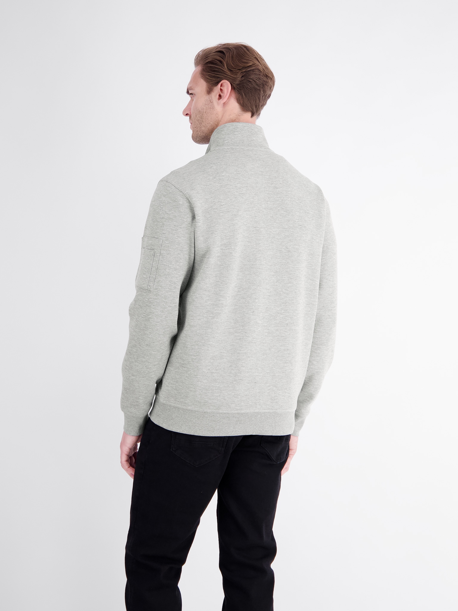 LERROS Veste sweat avec col montant et fermeture éclair
