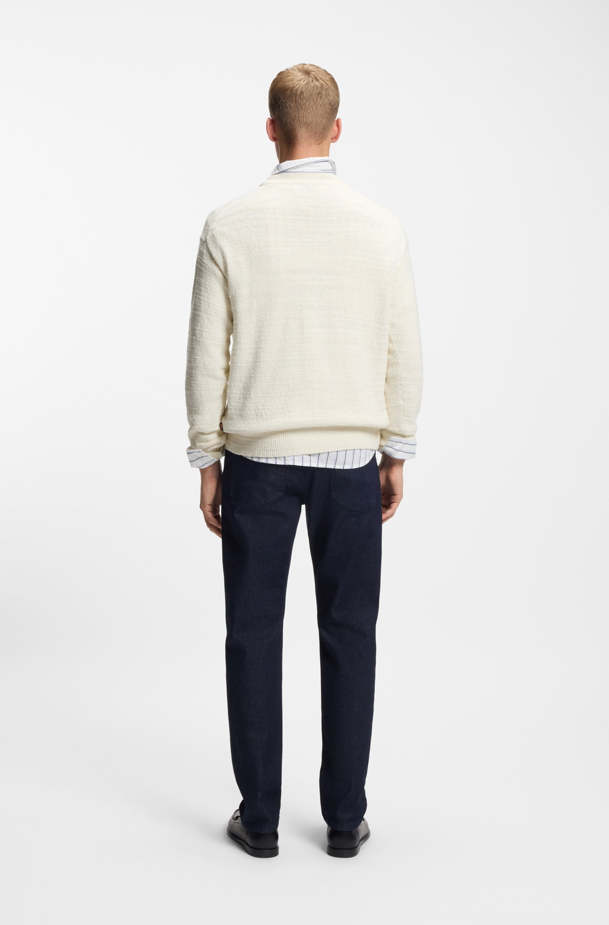 BOSS ORANGE Pull en tricot »Kerbert« Regular Fit, Rundhalsausschnitt, BOSS-Logo