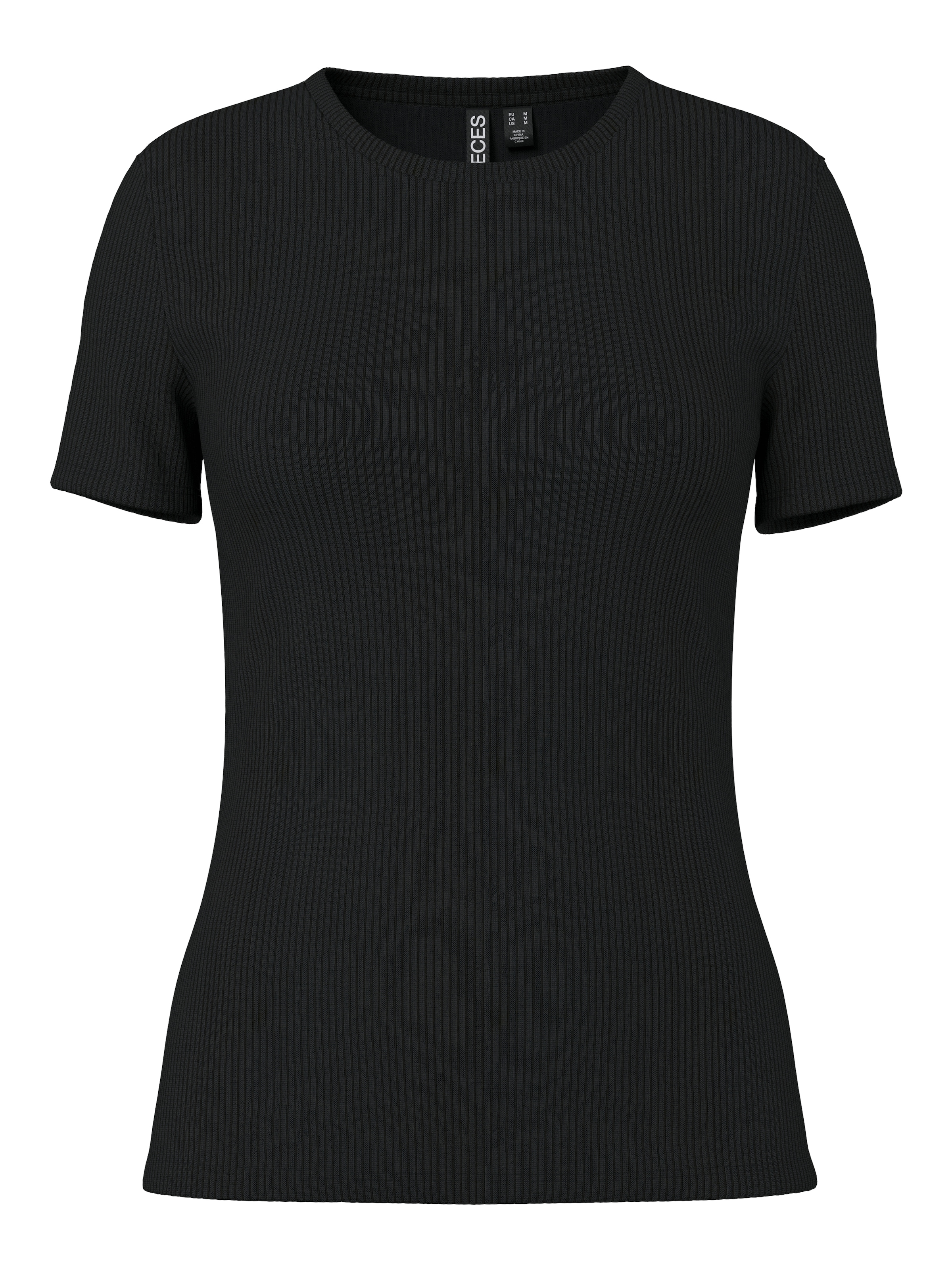 pieces T-shirt à manches courtes »PCRUKA SS TOP JRS NOOS BC« mit gerippter Struktur