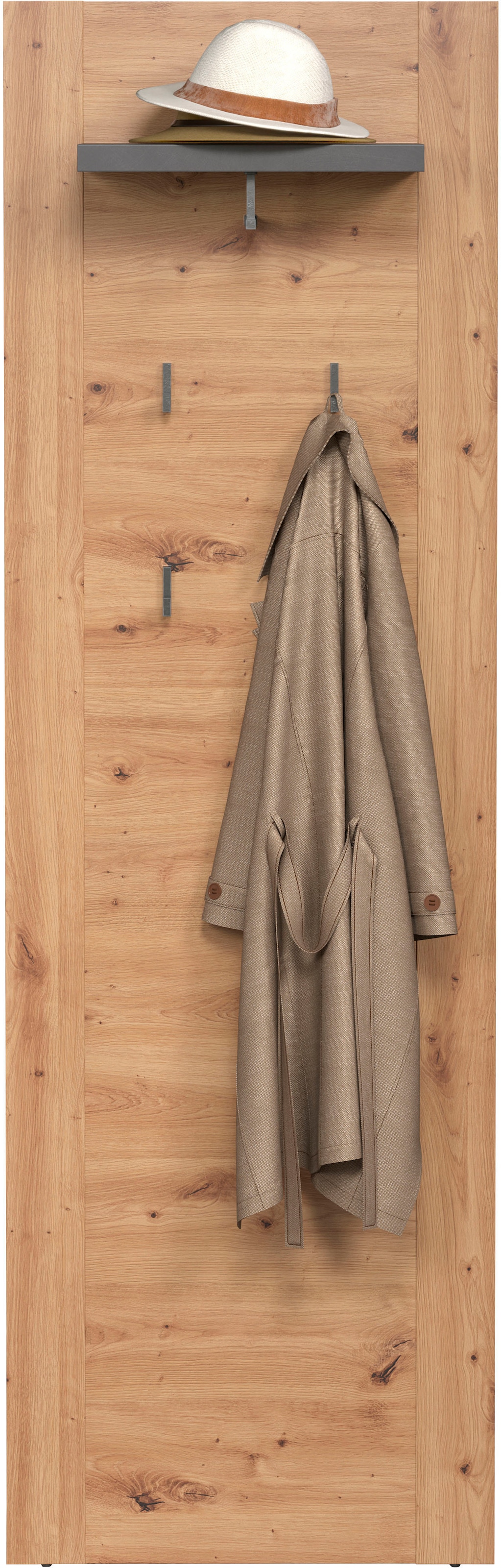 Home affaire Panneau de vestiaire »Ambres« Garderobenpaneel mit Ablage & Haken - (B/T/H) 62/26/199 cm