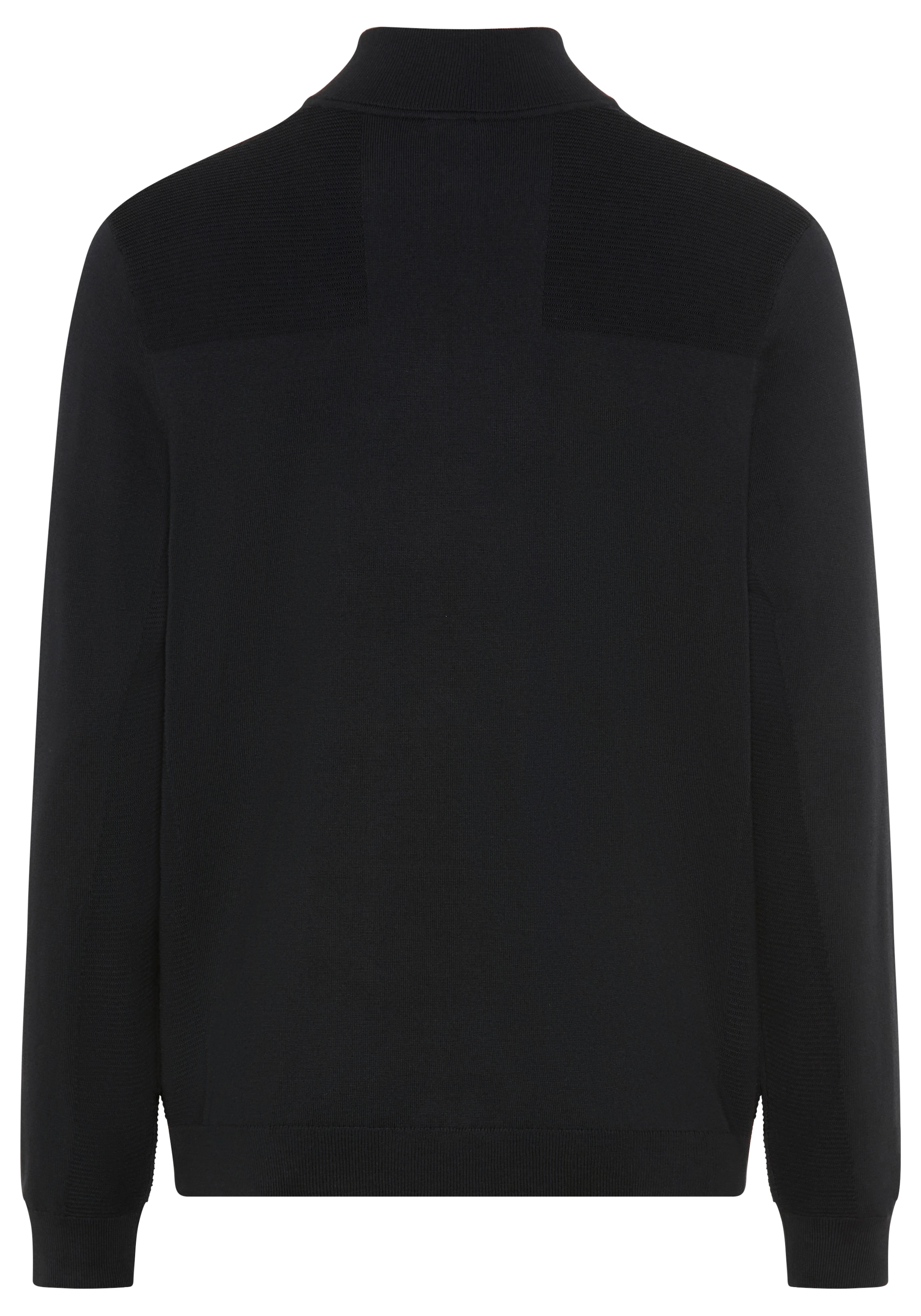 BOSS GREEN Strickpullover Stehkragen mit Reissverschluss, Regular Fit,