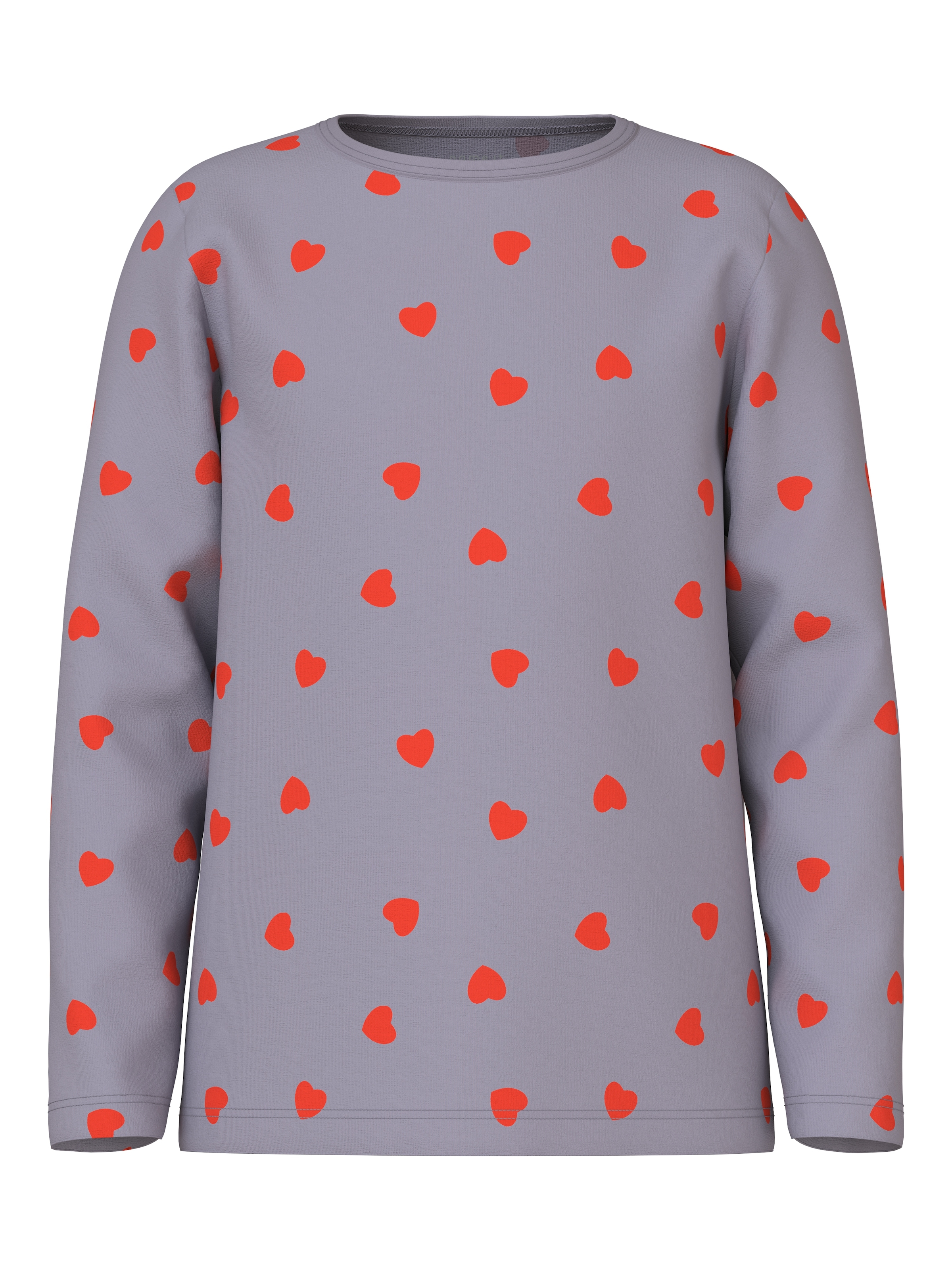 Name It Schlafanzug »NKFNIGHTSET LAVENDER HEARTS NOOS« Set, 2 tlg. im tollen Herzen-Alloverdruck