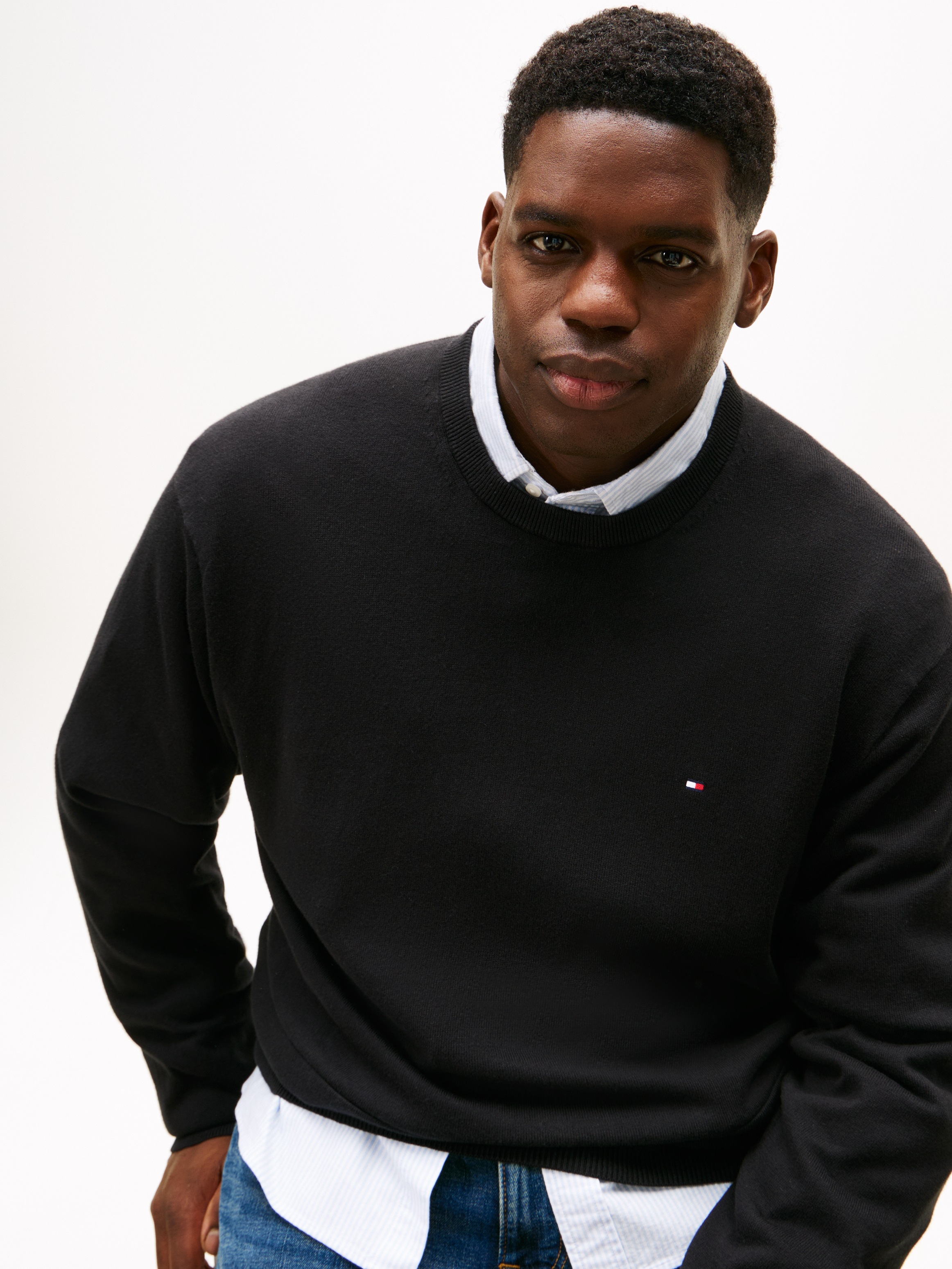 Tommy Hilfiger Big & Tall Rundhalspullover »BT-PIMA ORG CTN CASHMERE CN-B«