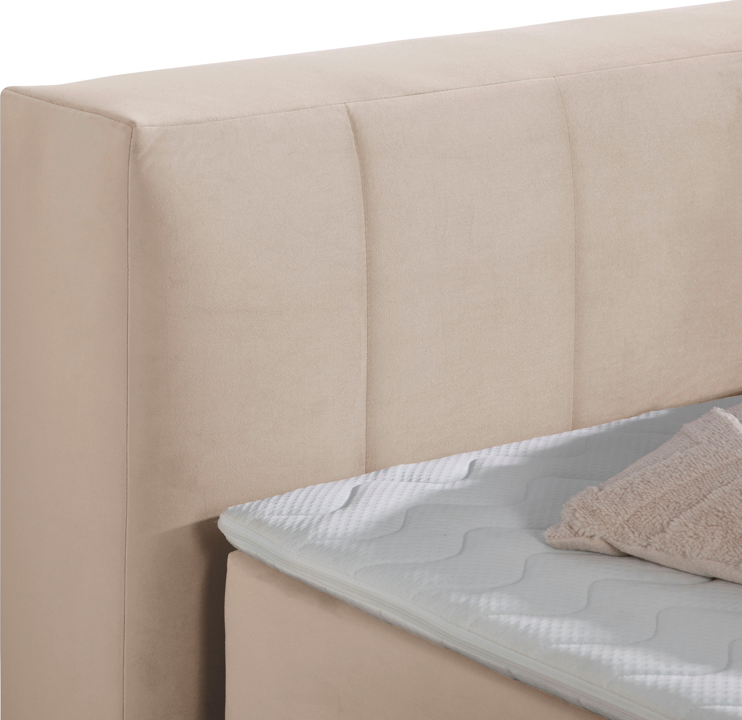 Home affaire Boxspringbett »Chelles« inkl. Topper,,  in XXL- Überlänge 220 cm, Unterbox mit feine Wölbung