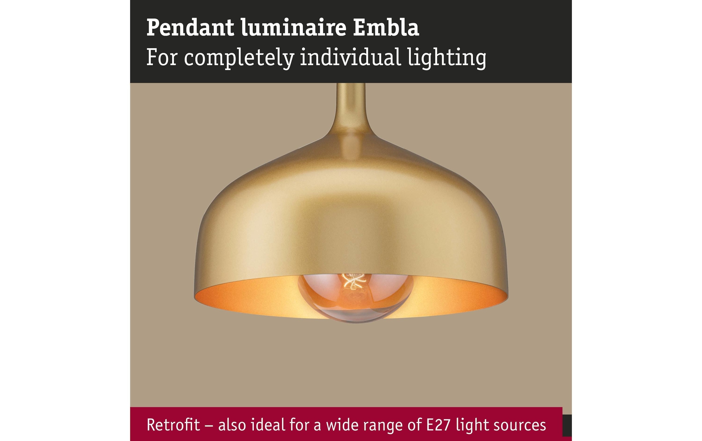 Paulmann Pendelleuchte »Pendelleuchte Embla II E27 Metall Metall« E27