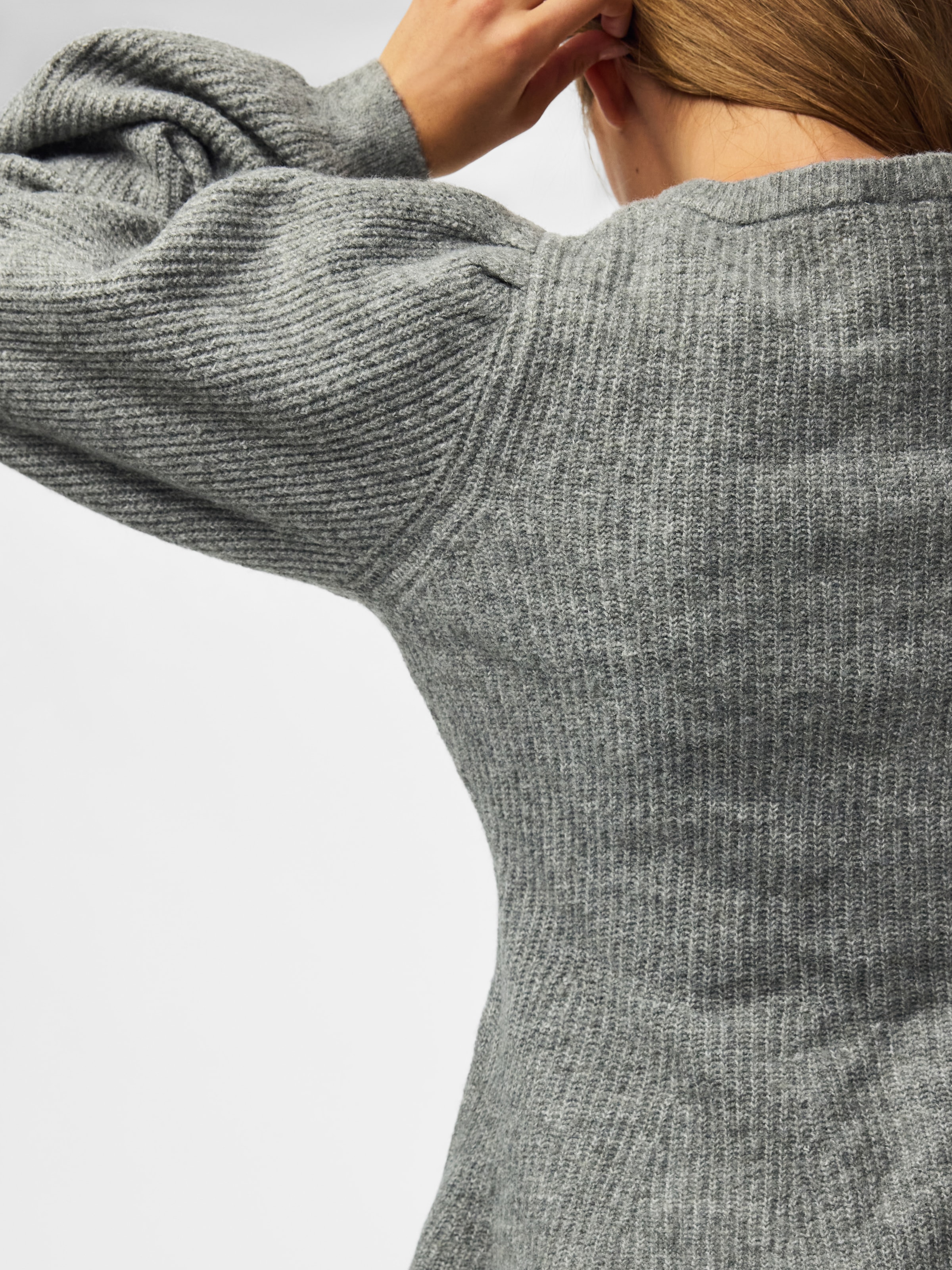 pieces Strickjacke »PCSILLY LS PUFF KNIT CARDIGAN NOOS BC« Materialmix