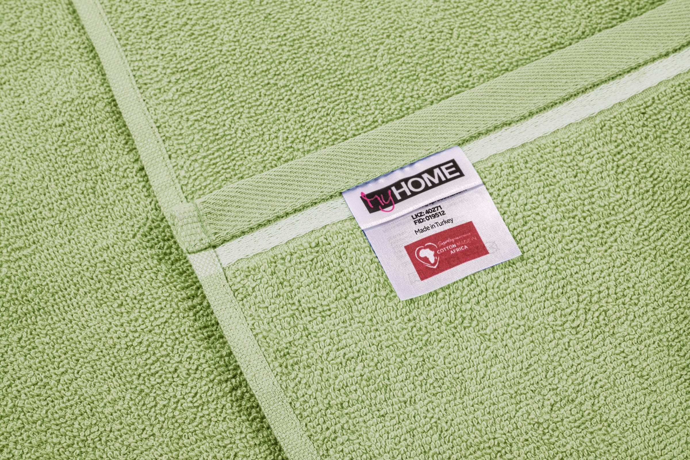 my home Set de serviettes »Niki, Duschtuch, Handtücher und Gästetücher« Set Frottee en feutre Handtücher mit mehrfarbiger Streifenbordüre, aus 100% Baumwolle, weich