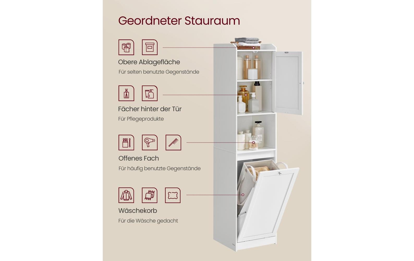 VASAGLE Badregal »40 x 170 cm«