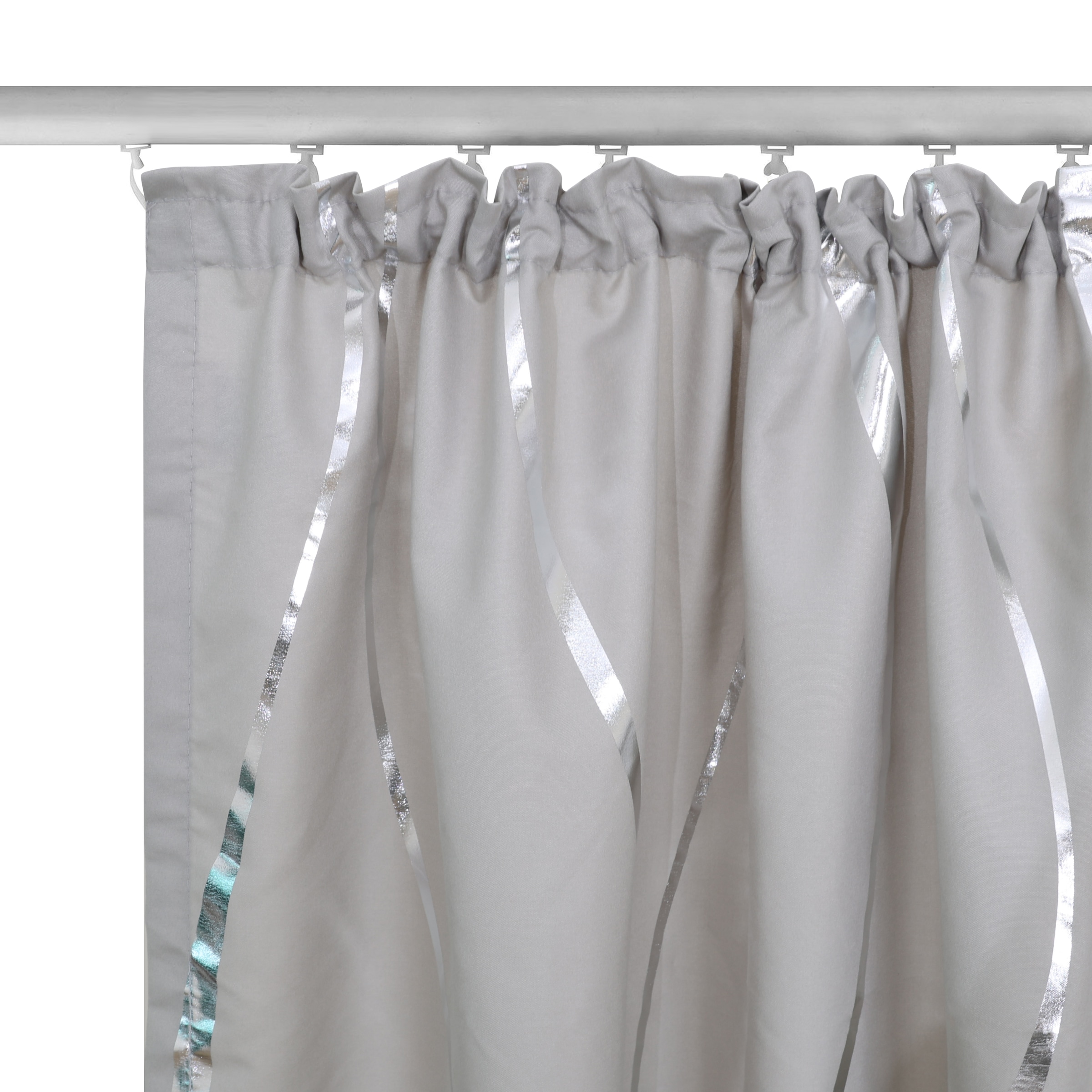 GOODproduct Gardine »Quinnton« Kräuselband 2 Stk. tlg. Blickdicht, 2er‑Set. Metallic‑Akzenten, Kräuselband