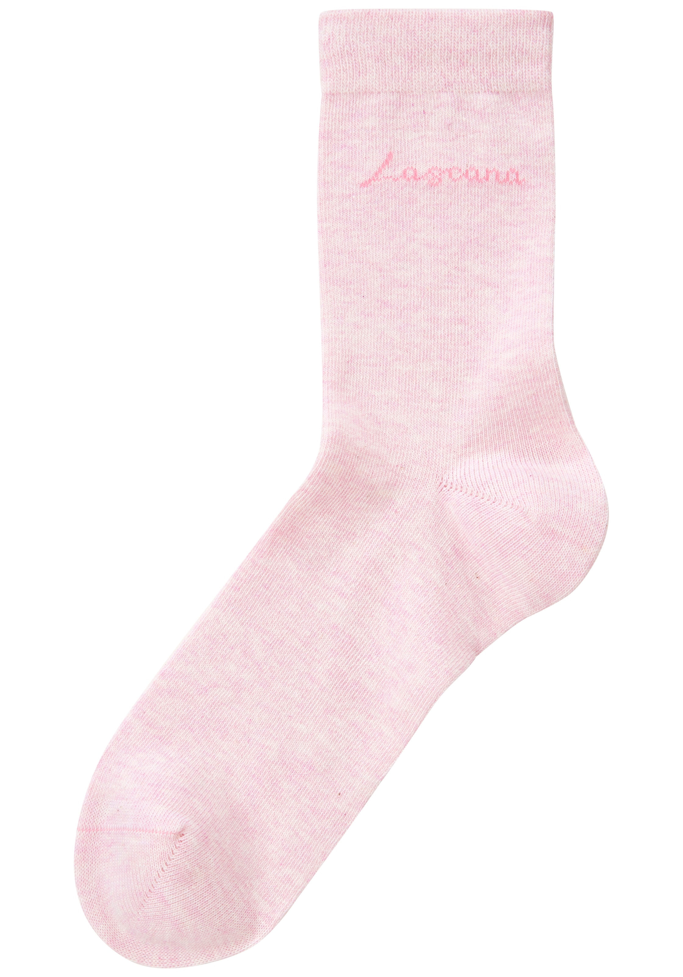 LASCANA Chaussettes basiques »für Damen mit eingestricktem Markenlogo« Boîte, 7 cuis tlg. dans une jolie boîte cadeau