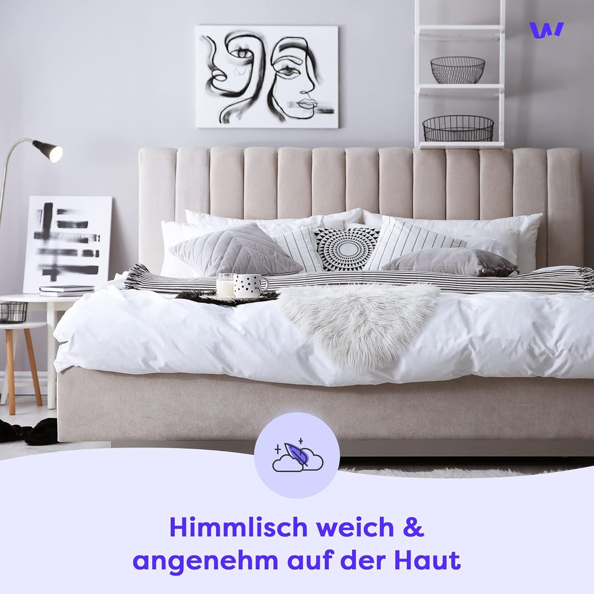 Wolkenfeld Housse de coussin »Renforcé Kissenbezug Baumwolle - Natürlich weiches Schlafgefühl« Grösse 80x80, 40x80 und 70x90 cm; versteckter Reissverschluss