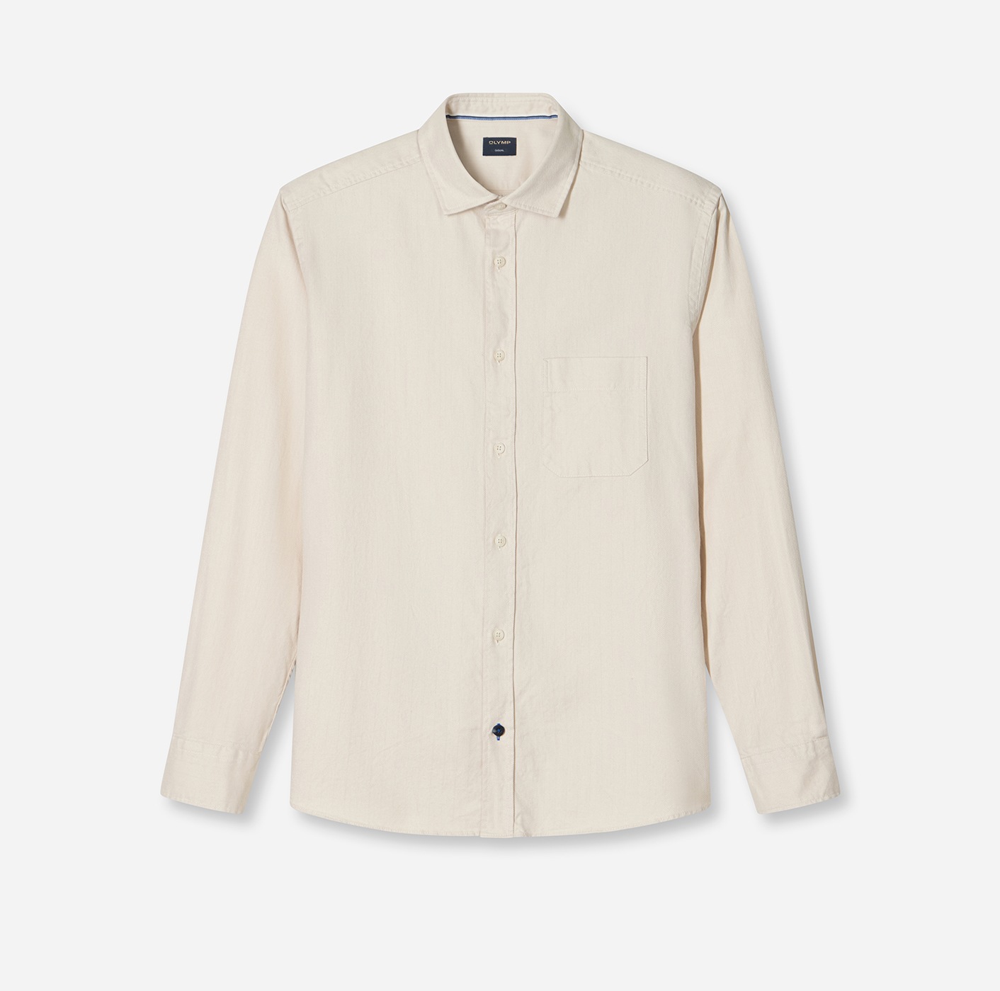 OLYMP Chemise en flanelle casual, modern fit, col Kent, uni
