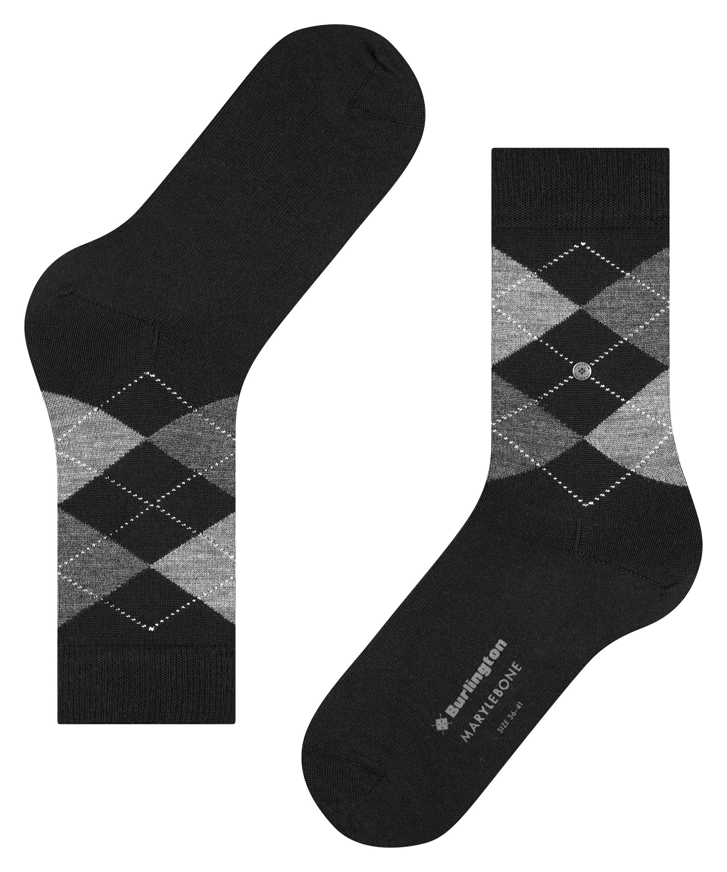 Burlington Chaussettes »Marylebone« taille unique 36-41, mélange de laine chaud, motif argyle
