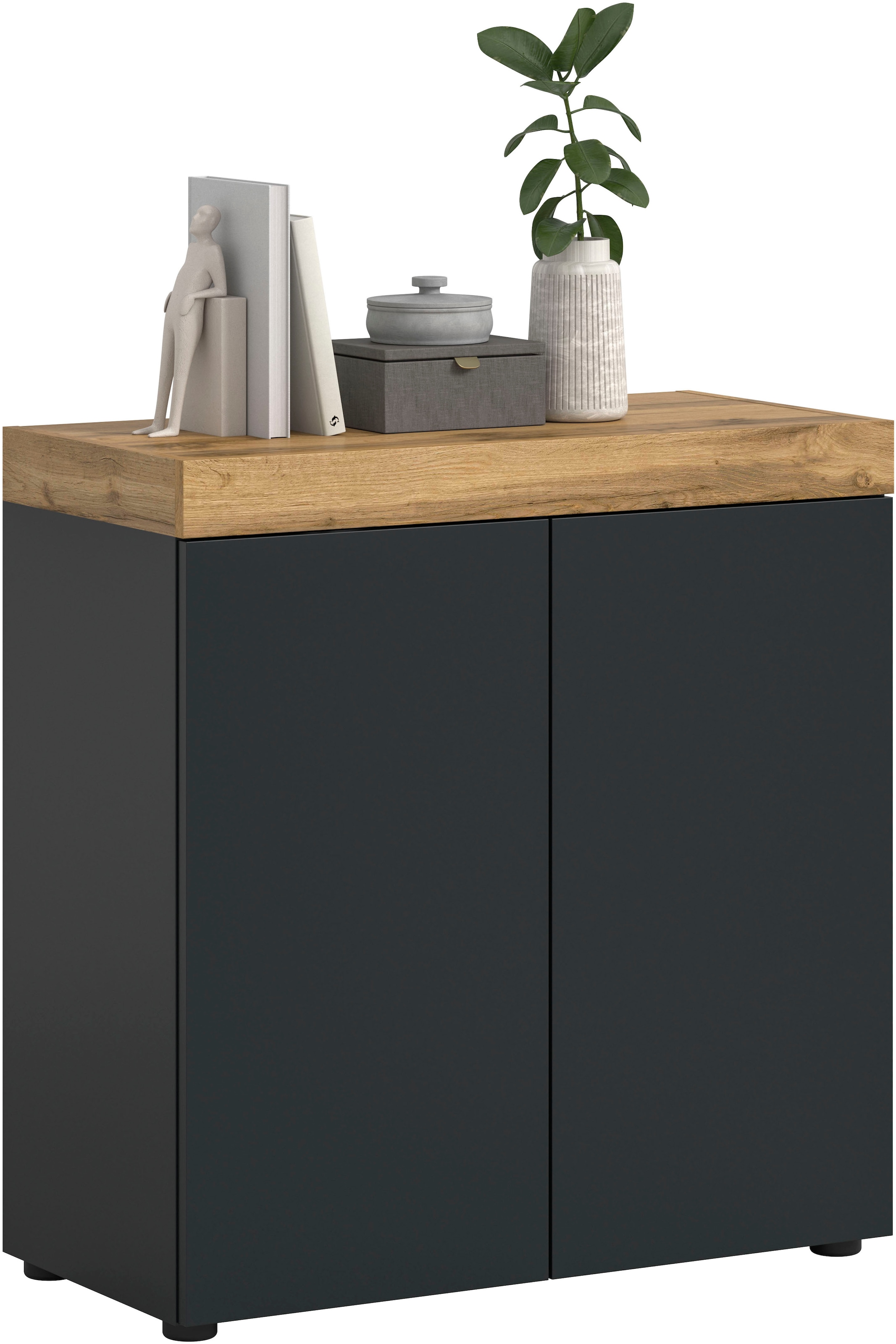 GOODproduct Commode »MAMBO, TOPSELLER!, Breite 77 cm, 2 Türen, 2 Einlegeböden« 1 cuis tlg. Commode, buffet, salon, chambre à coucher