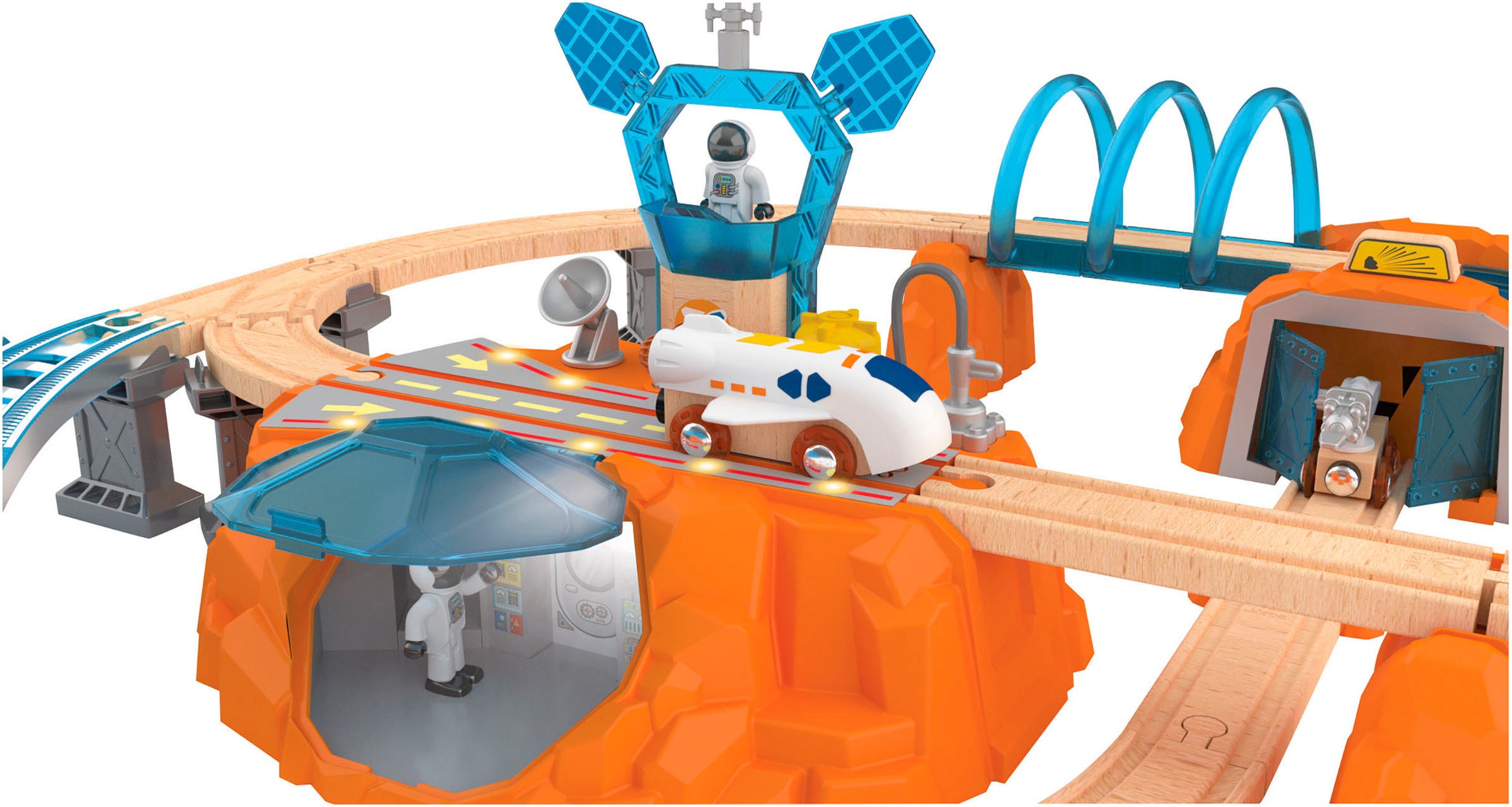 Hape Train jouet »Zugset - Mars-Erkundung« avec lumière et son