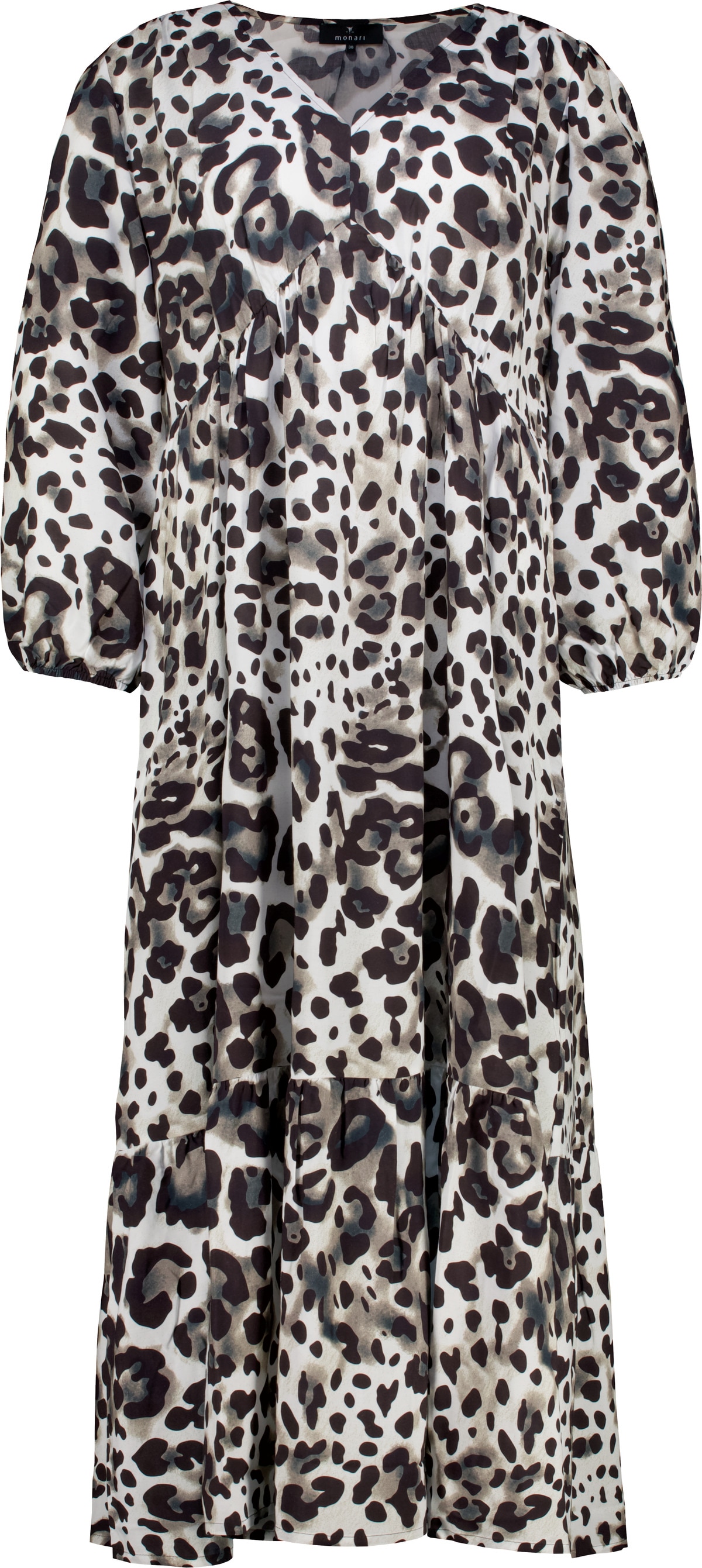 Monari Maxi robe »Kleid Leodruck allover« Sans poche Regular fit mit Leomuster