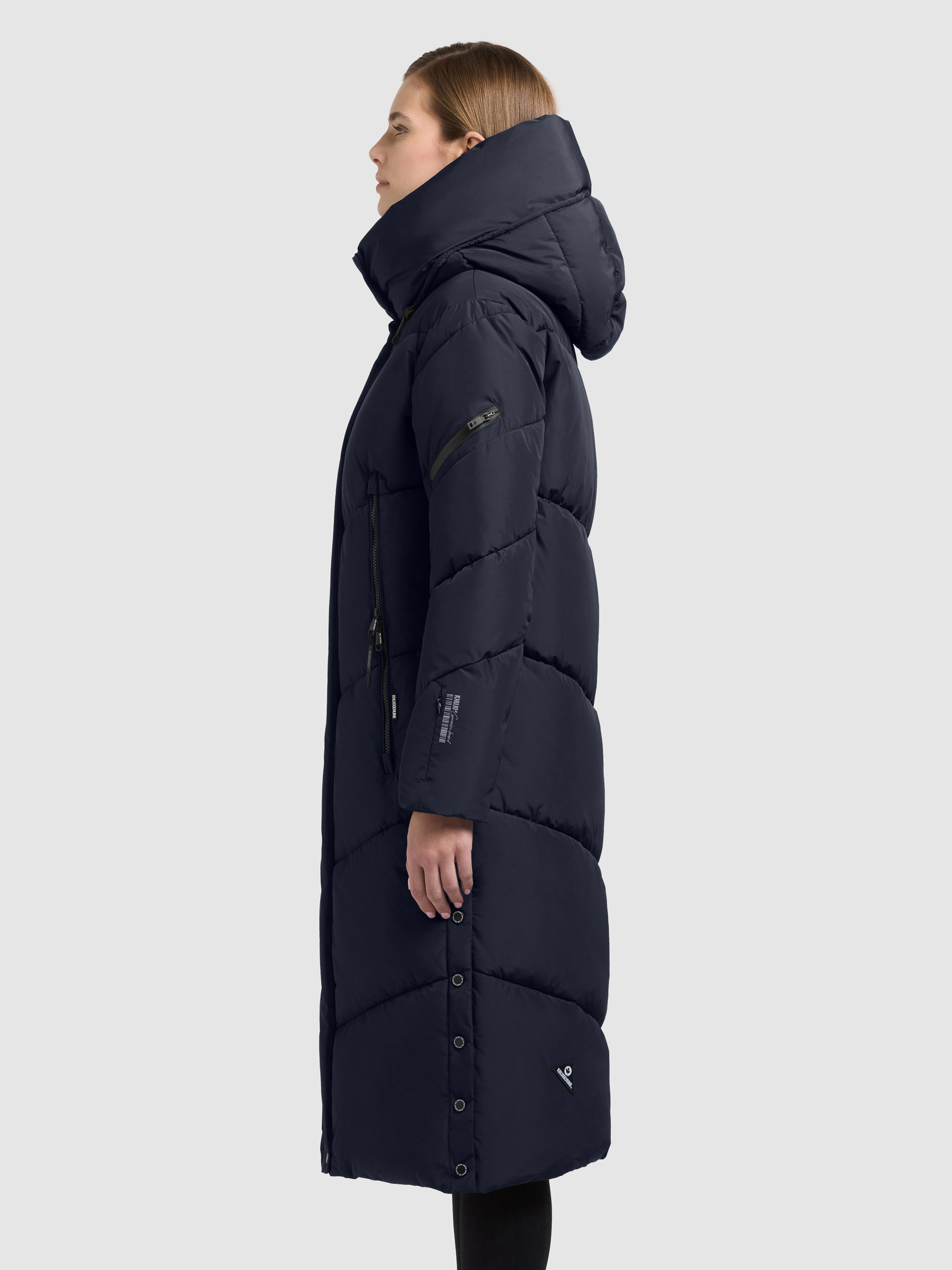 khujo Manteau matelassé »PULSET2« seitliche Schlitze mit Druckknöpfen
