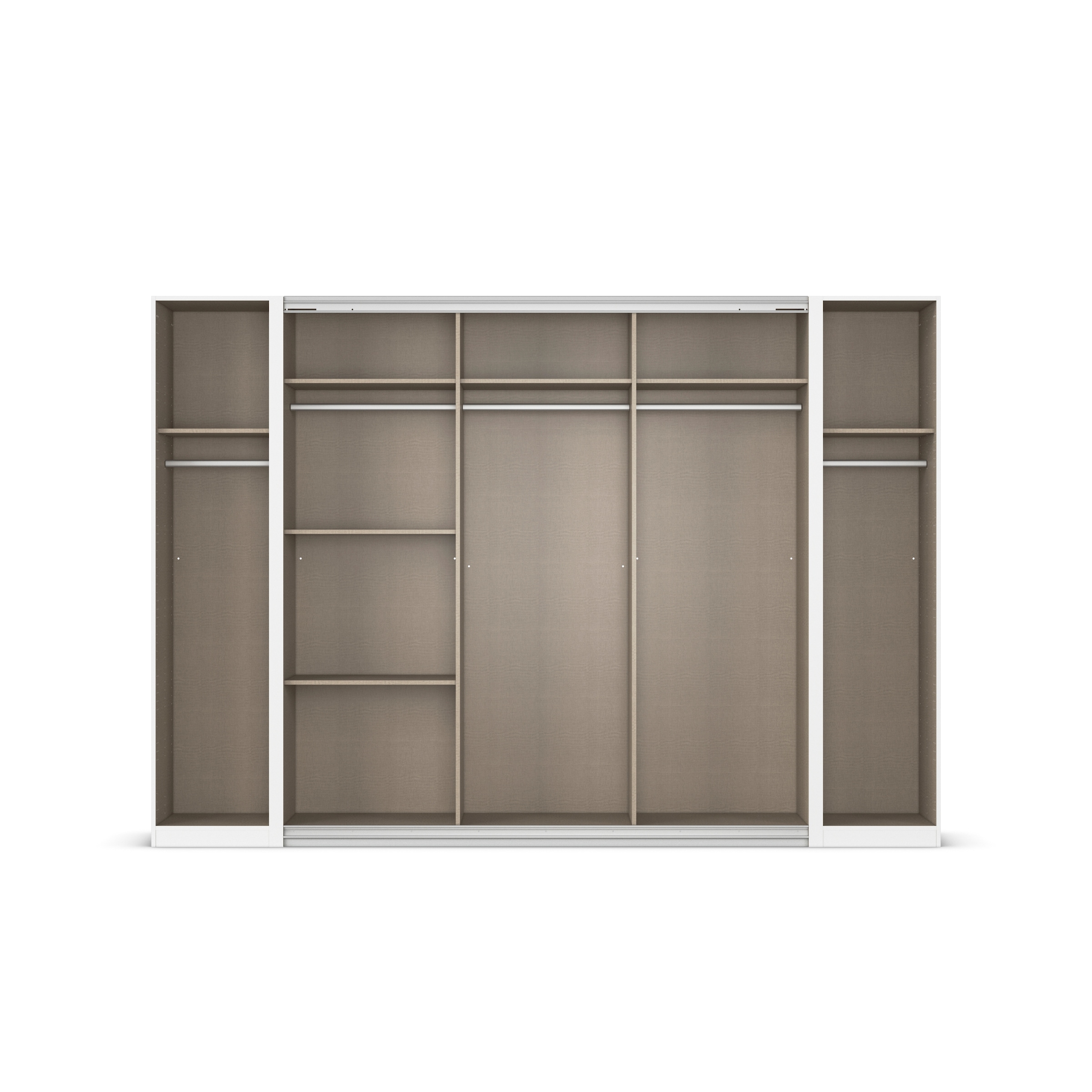 GOODproduct Schwebetürenschrank »Dreh-/Schwebetürenschrank Kleiderschrank Familie, Agordo« im angesagten Mix aus Dreh- und Schwebetüren,  B/H/T 301x210X62cm viele Farben verfügbar TOPSELLER Made in GERMANY